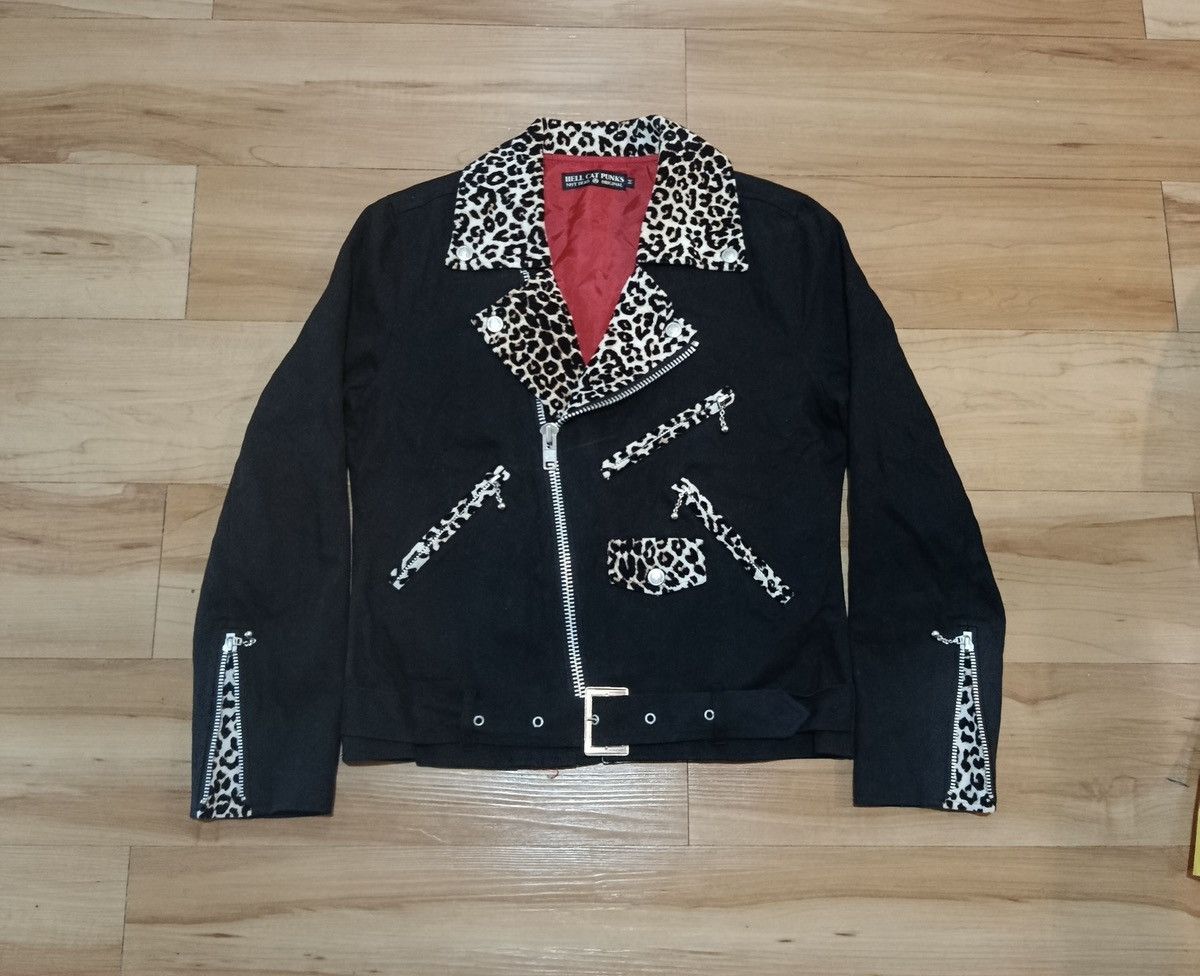Hysteric Glamour Hell cat punks leopard double collar black jacket Size US M / EU 48-50 / 2 - 1 Thumbnail