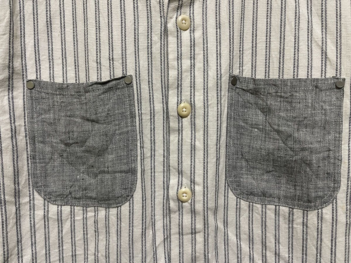 Japanese Brand × STUDIOUS Studious Pocket Shirt Striped Long Sleeve Size US M / EU 48-50 / 2 - 4 Thumbnail