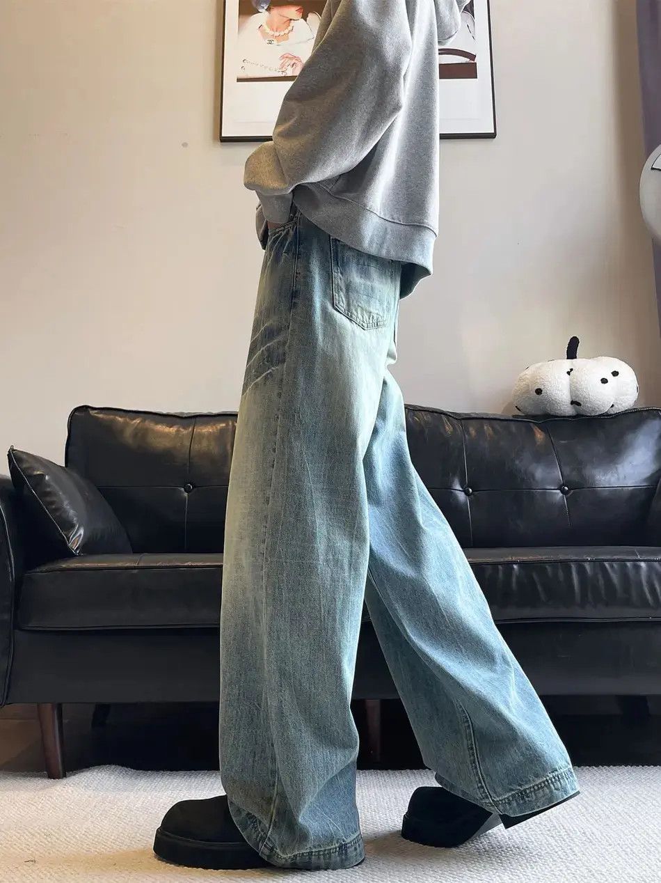 Japanese Brand Retro loose high street wide leg jeans Size US 32 / EU 48 - 5 Thumbnail