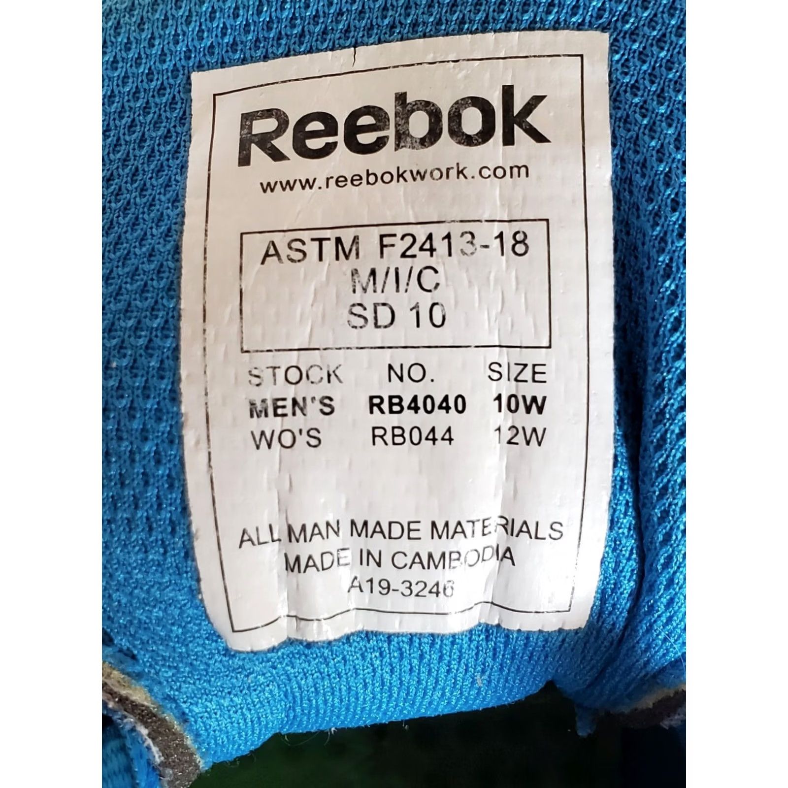 Reebok Reebok Sublite Cushion Work Alloy Toe SD Sneakers Blue Men's Size 10 W Size US 10 / EU 43 - 8 Thumbnail