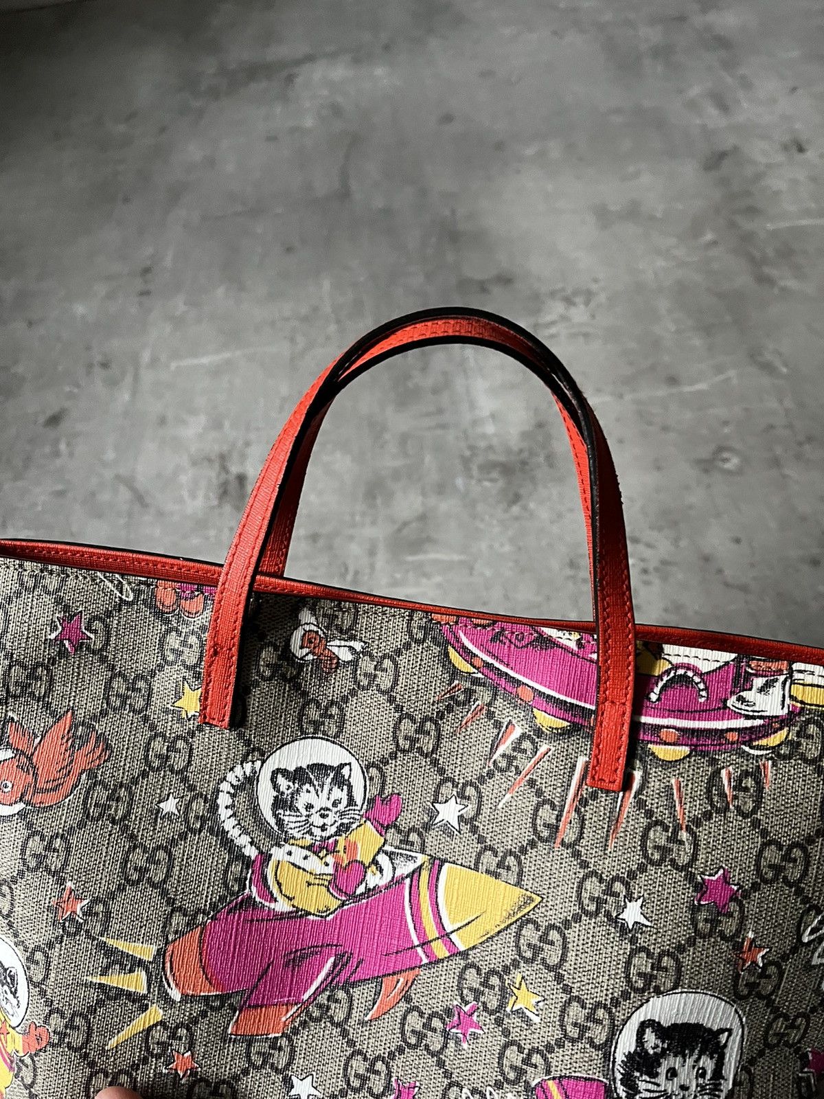 Gucci Gucci GG Monogram Spacecat leather tote bag Size ONE SIZE - 8 Thumbnail