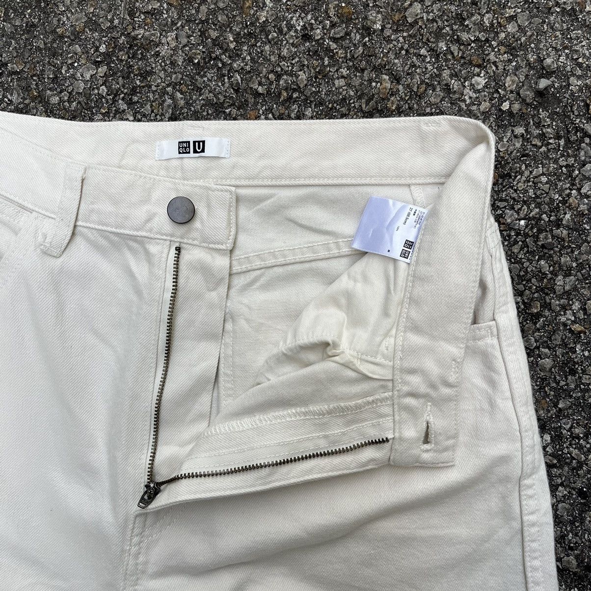 Lemaire × Uniqlo Uniqlo U Lemaire Off White Denim Wide Leg Baggy Jeans Size US 28 / EU 44 - 4 Thumbnail