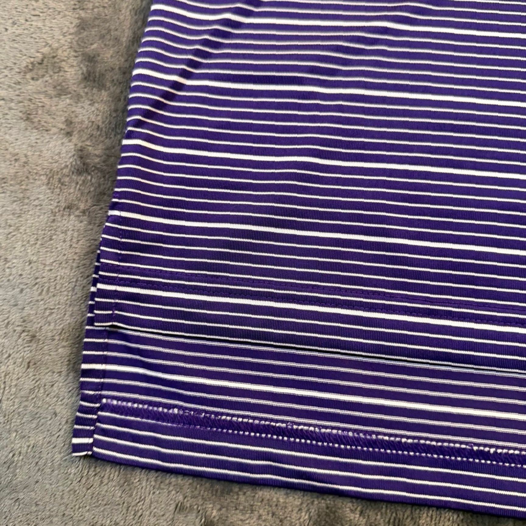 Adidas Adidas Polo Shirt Mens M Purple White Striped Climalite Golf Breathable Quick Dry Athletic Casual Sports Shirt Size US M / EU 48-50 / 2 - 6 Thumbnail