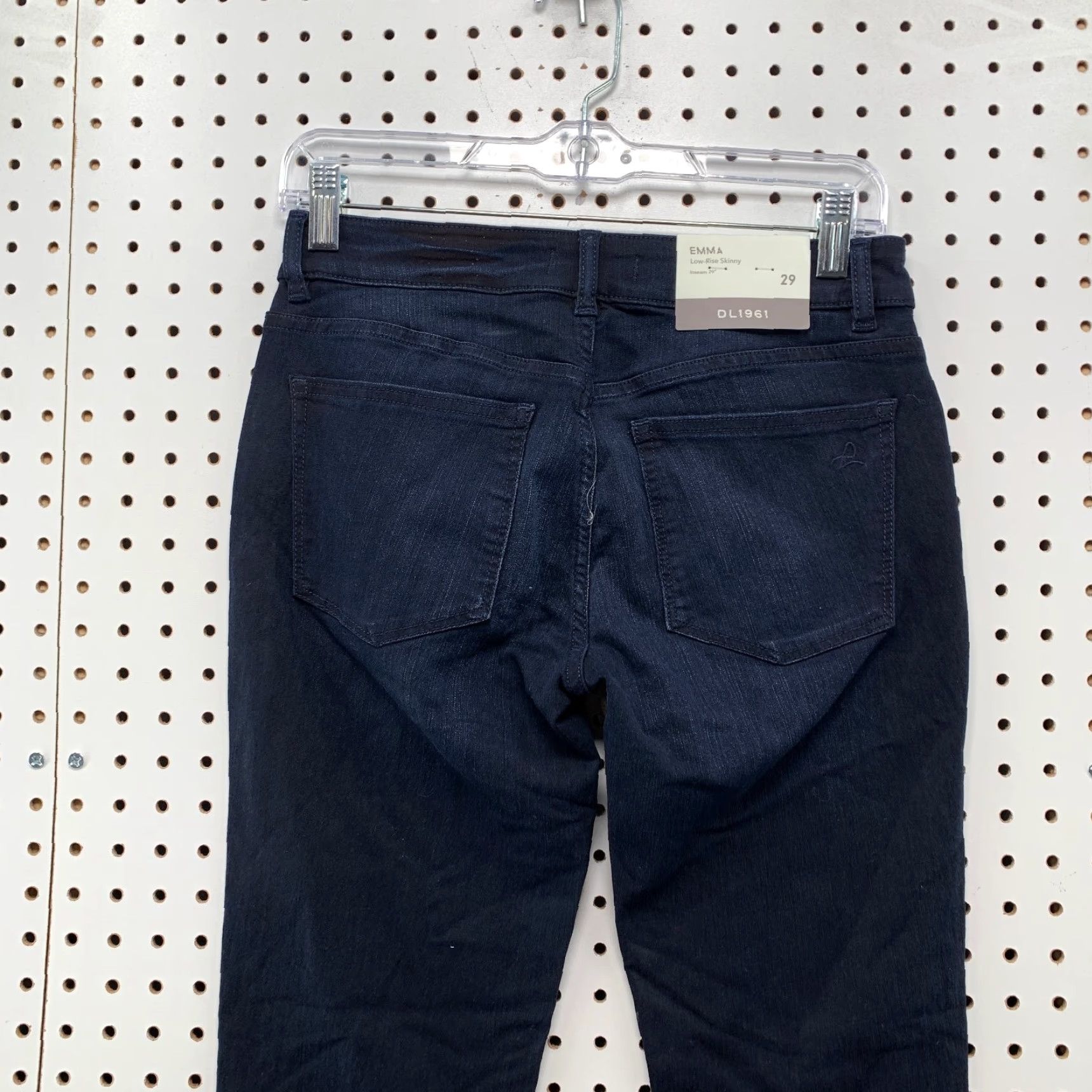 DL1961 DL1961 EMMA Skinny Dark Blue Denim Jeans Womens Regular Size 29x28 Size 29" - 5 Thumbnail