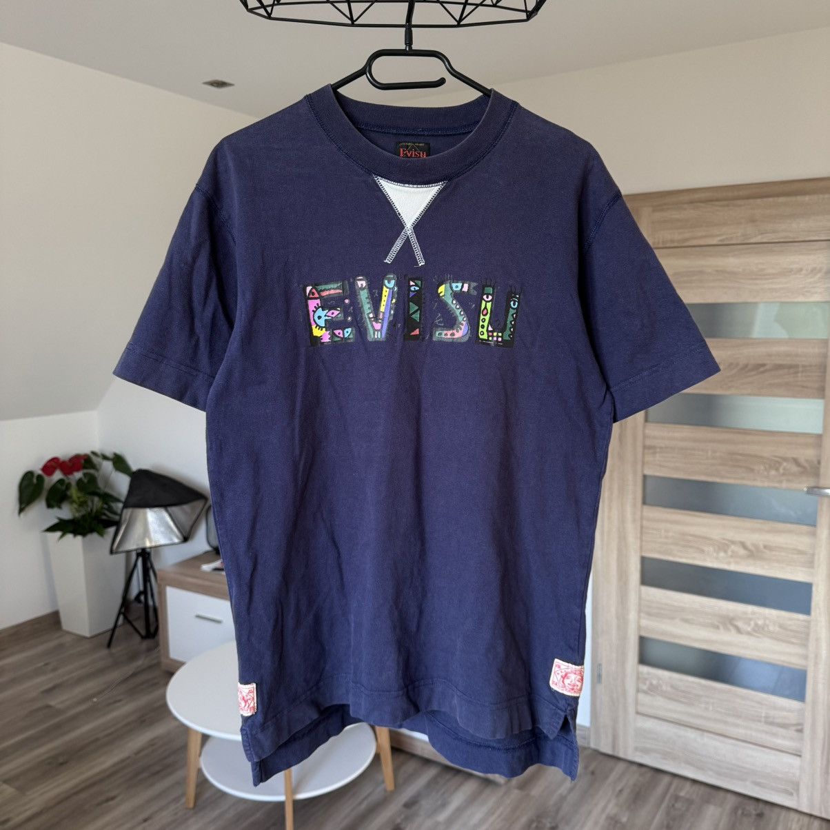 Evisu × Japanese Brand Evisu Vintage Washed Navy Logo T-shirt L Japanese brand Size US L / EU 52-54 / 3 - 8 Thumbnail