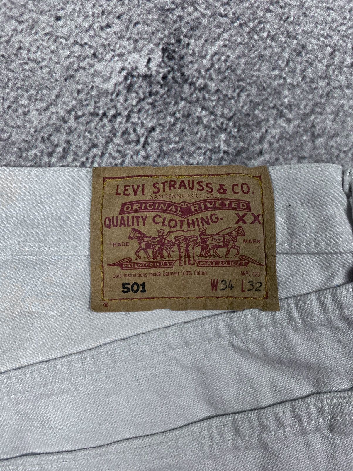 Levi's × Vintage Levis 501 Vintage White Jeans Size US 32 / EU 48 - 8 Thumbnail