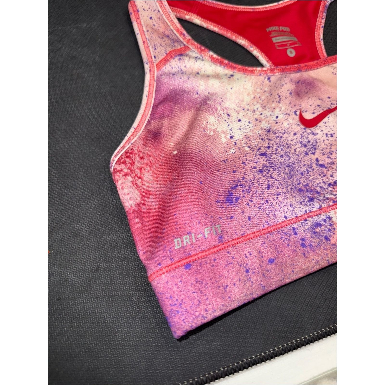 Nike Nike Pro Dri-FIT Paint Splatter Sports Bra Size S / US 4 / IT 40 - 3 Thumbnail
