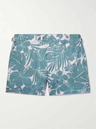 Tom Ford o1w1db10225 BSS001 Floral Swimsuit in Dust Blue Size US 38 / EU 54 - 1 Preview