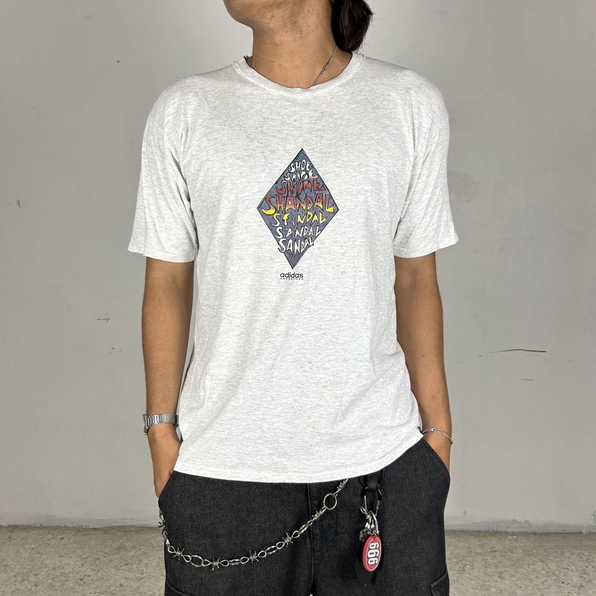 Vintage 1990s Adidas Sandal Tee Size US XL / EU 56 / 4 - 3 Thumbnail