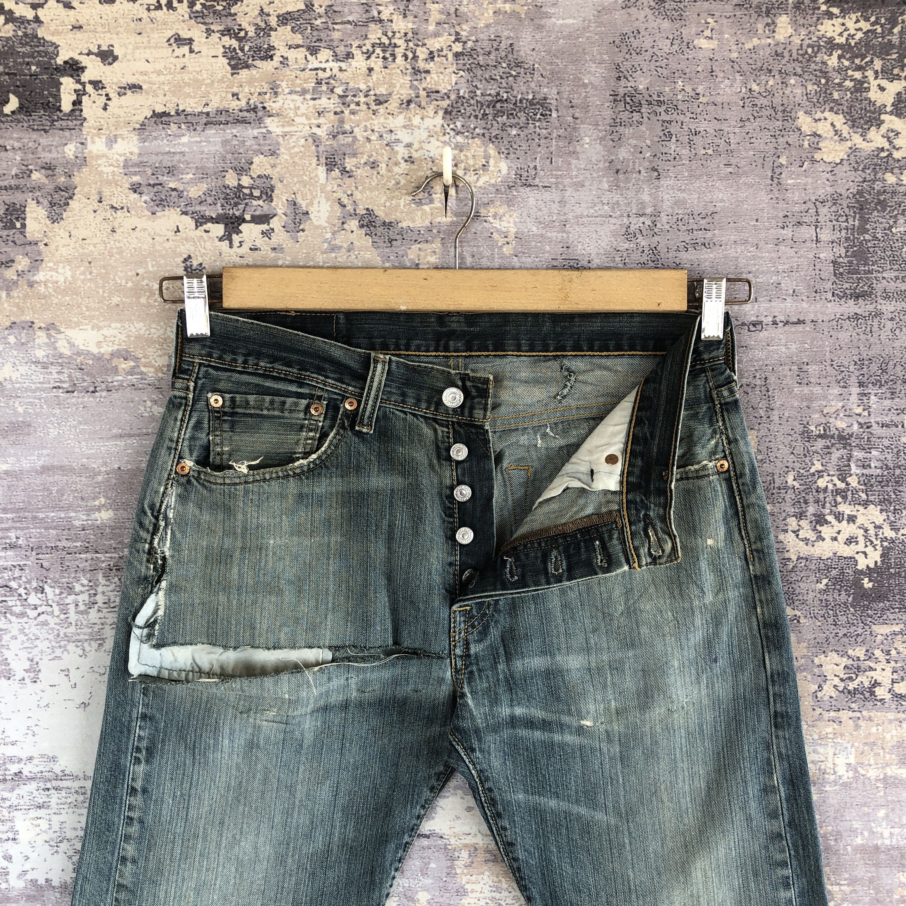 Levi's Vintage Levis Jeans Distressed Levis 501 Denim Faded Pants Size US 32 / EU 48 - 6 Thumbnail