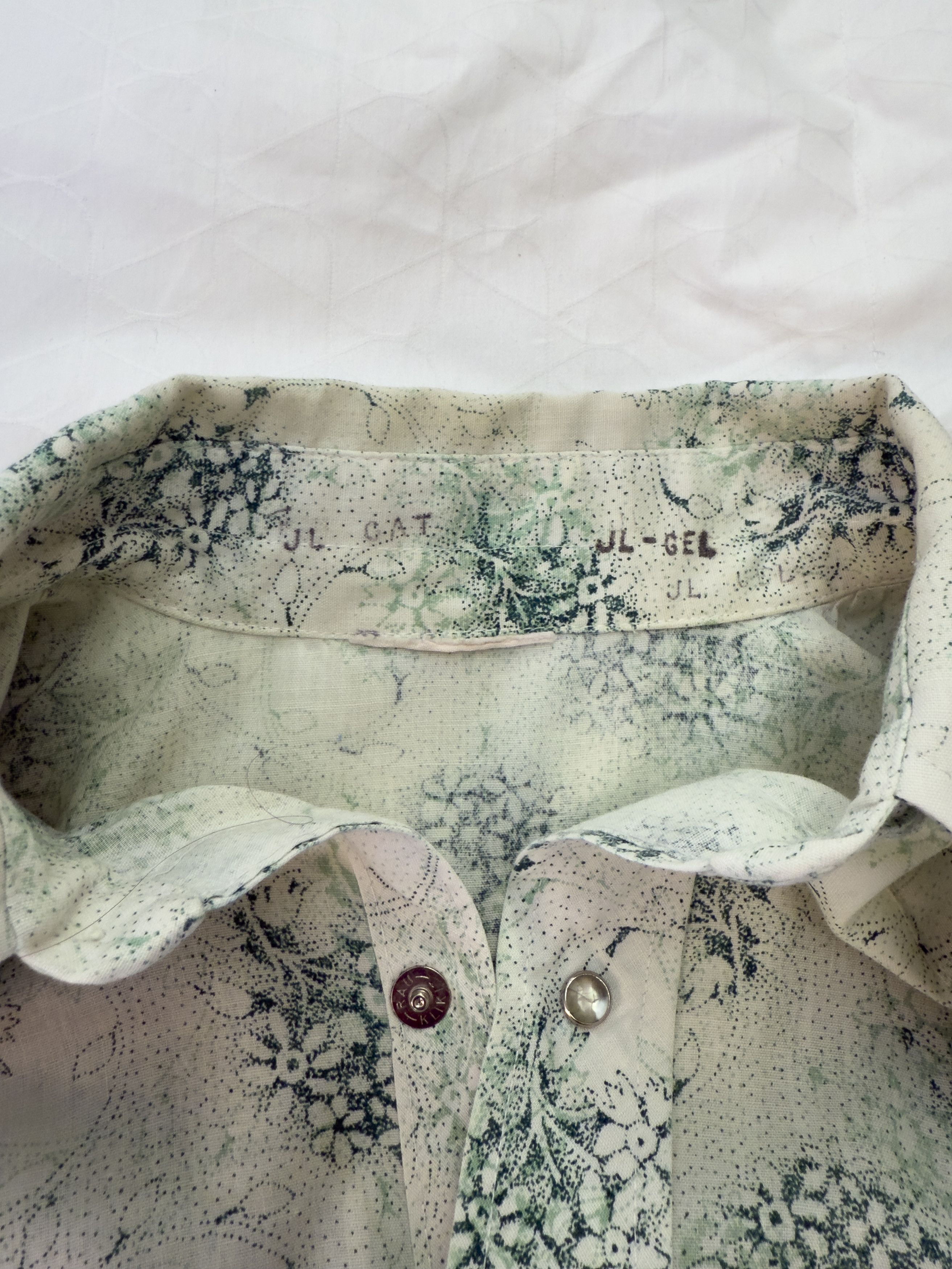 Other Vintage 70s Floral Western Button Up Shirt Pearl Snap Size US M / EU 48-50 / 2 - 10 Thumbnail