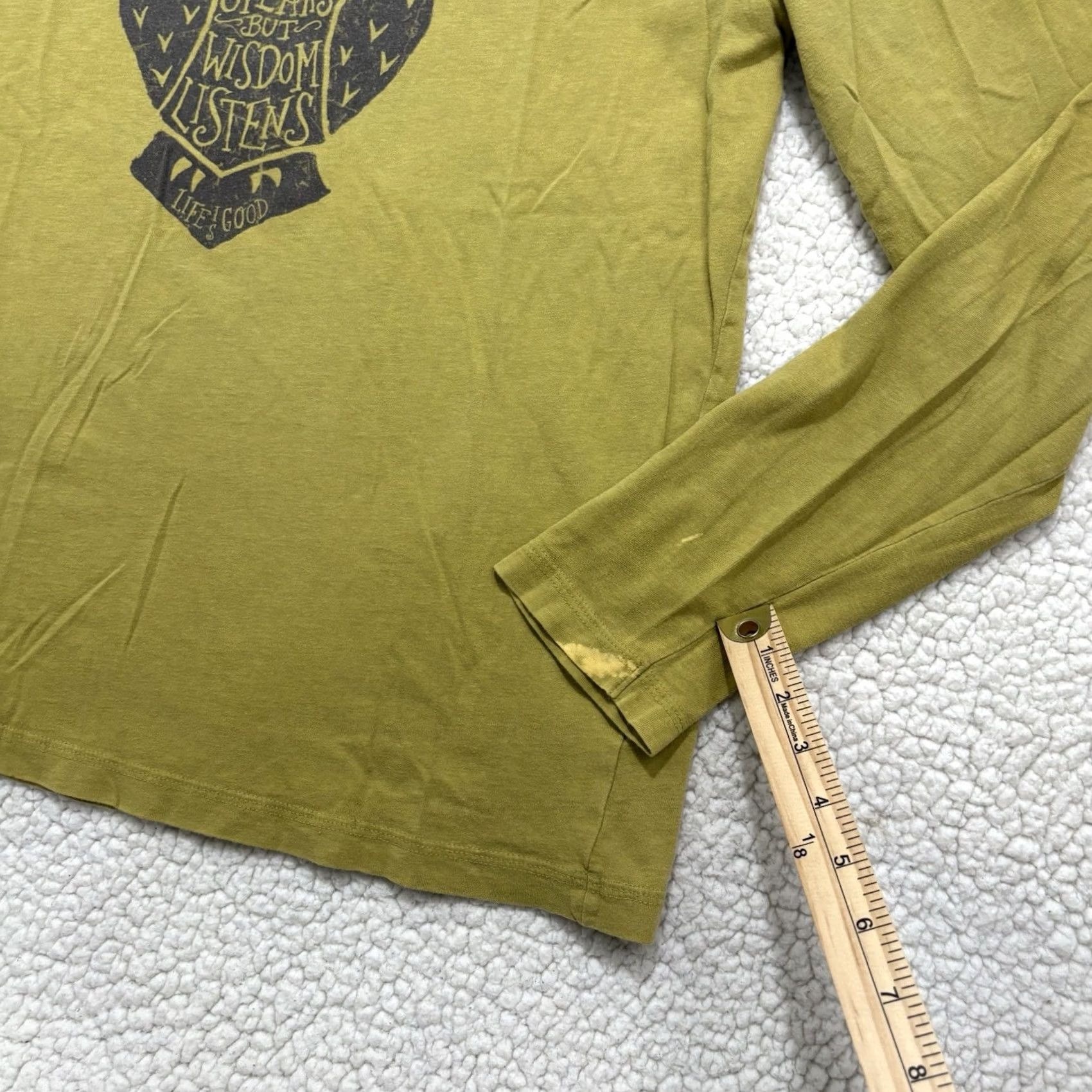 Life is Good Life is Good Womens M Owl Graphic Long Sleeve TShirt Top Fitted Knowledge Wisdom Size M / US 6-8 / IT 42-44 - 3 Thumbnail