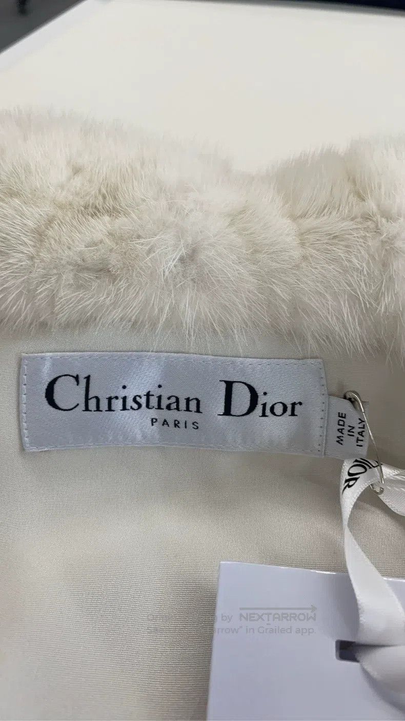 Dior Dior White rattan plaid mink wool vest Size XS / US 0-2 / IT 36-38 - 3 Thumbnail