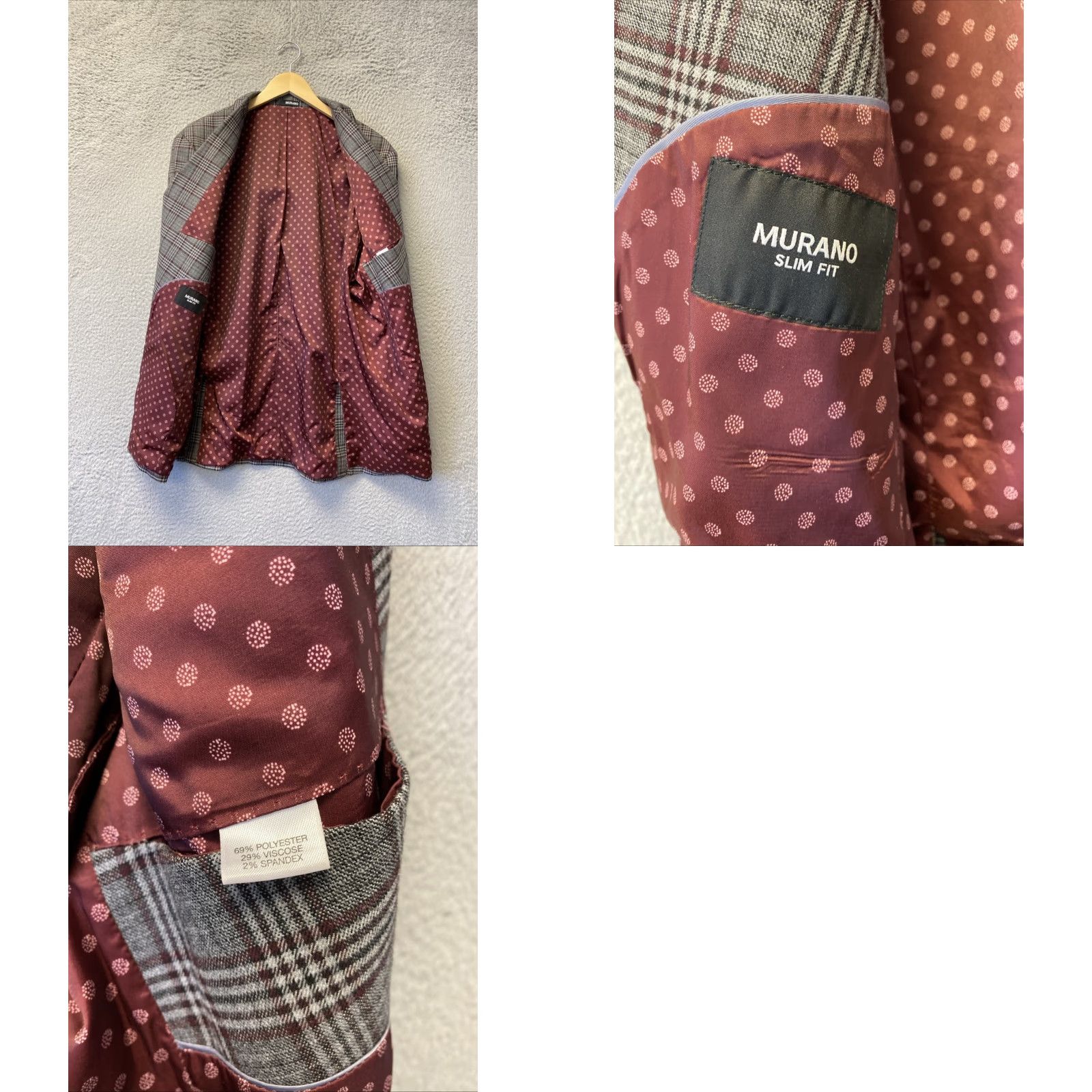 Murano Murano Rugby Blazer Jacket Polo Tweeted Glen Plaid 42R 135-8 Size US L / EU 52-54 / 3 - 8 Thumbnail