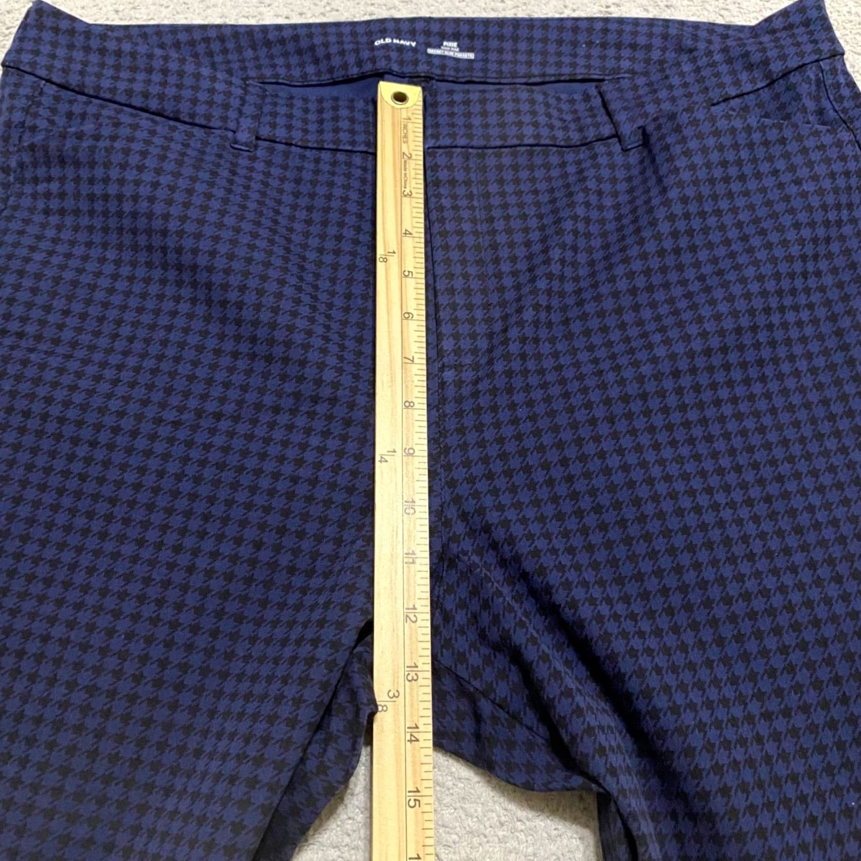 Old Navy Old Navy Pixie Pants Womens Plus 18 Blue Plaid Straight Ankle High Rise Pants Size 40" / US 18 - 6 Thumbnail