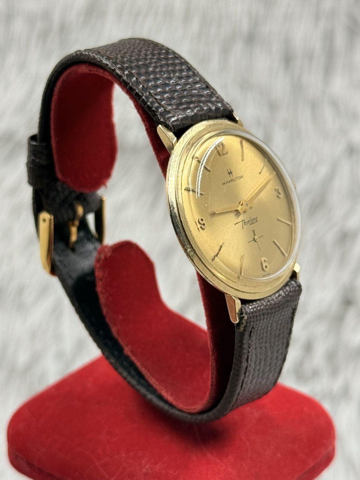 Vintage Vintage HAMILTON THINLINE Manual Men’s Watch 14K Solid Gold Size ONE SIZE - 3 Thumbnail