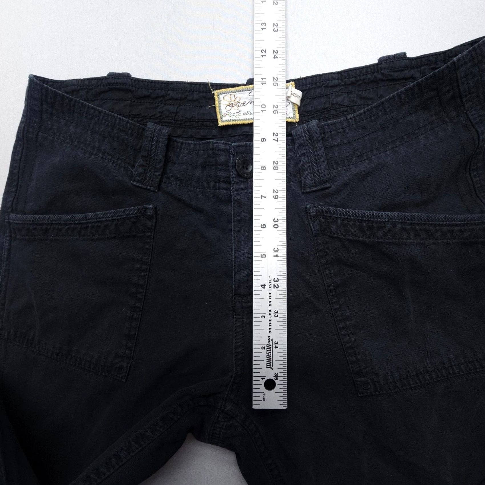 Vintage Aventura Chino Pants Womens 8 Black Cotton Stretch Twill Casual Travel Hiking Size 30" / US 8 / IT 44 - 6 Thumbnail