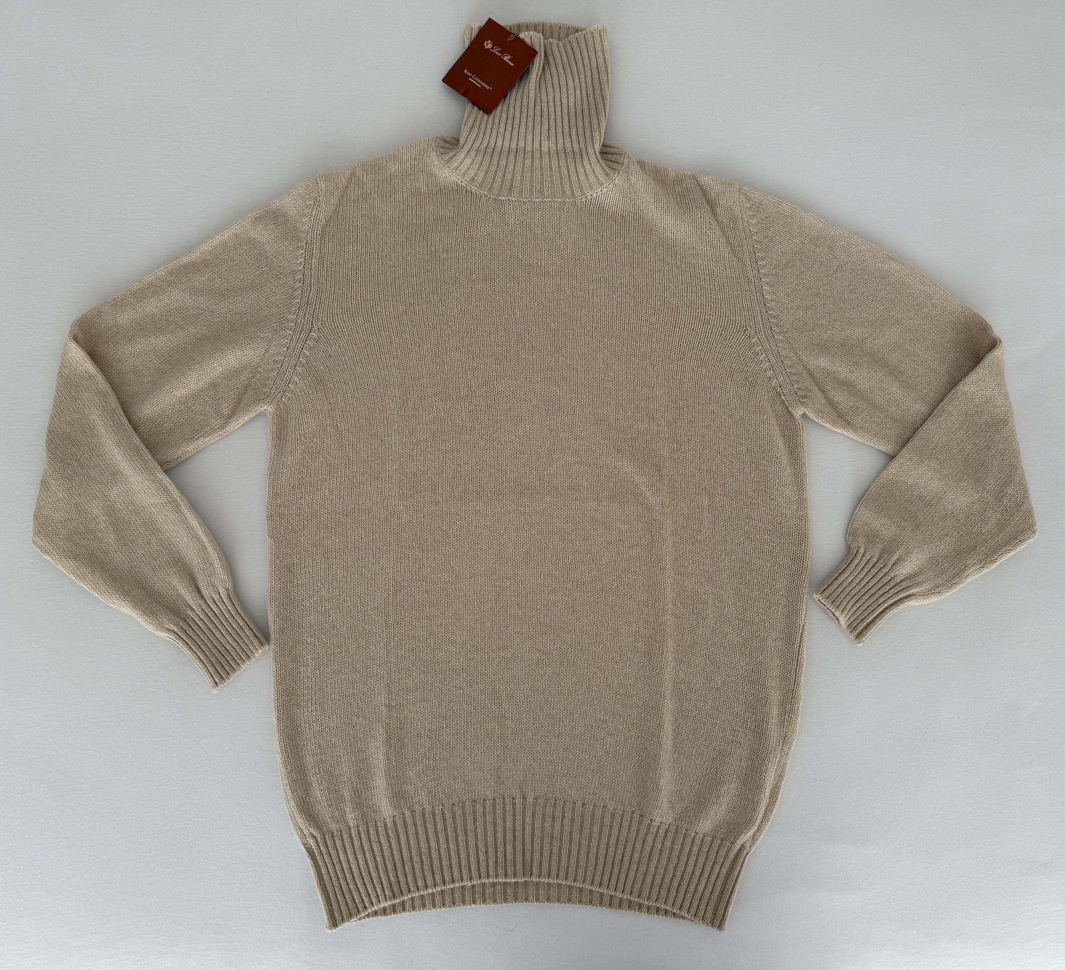 Loro Piana Baby Cashmere Dolce Vita Rollneck Light Beige Size US L / EU 52-54 / 3 - 1 Thumbnail
