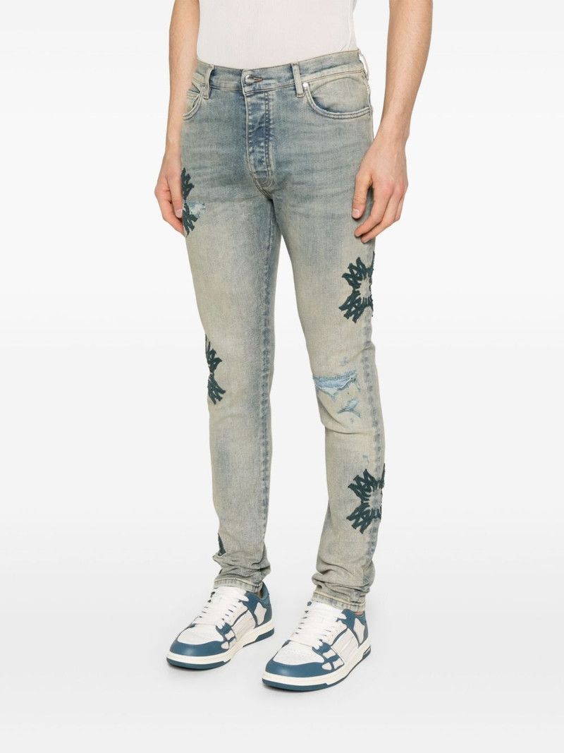 Amiri o1orln1125 MA Quad Appliqué Jeans in Blue Size US 32 / EU 48 - 3 Thumbnail
