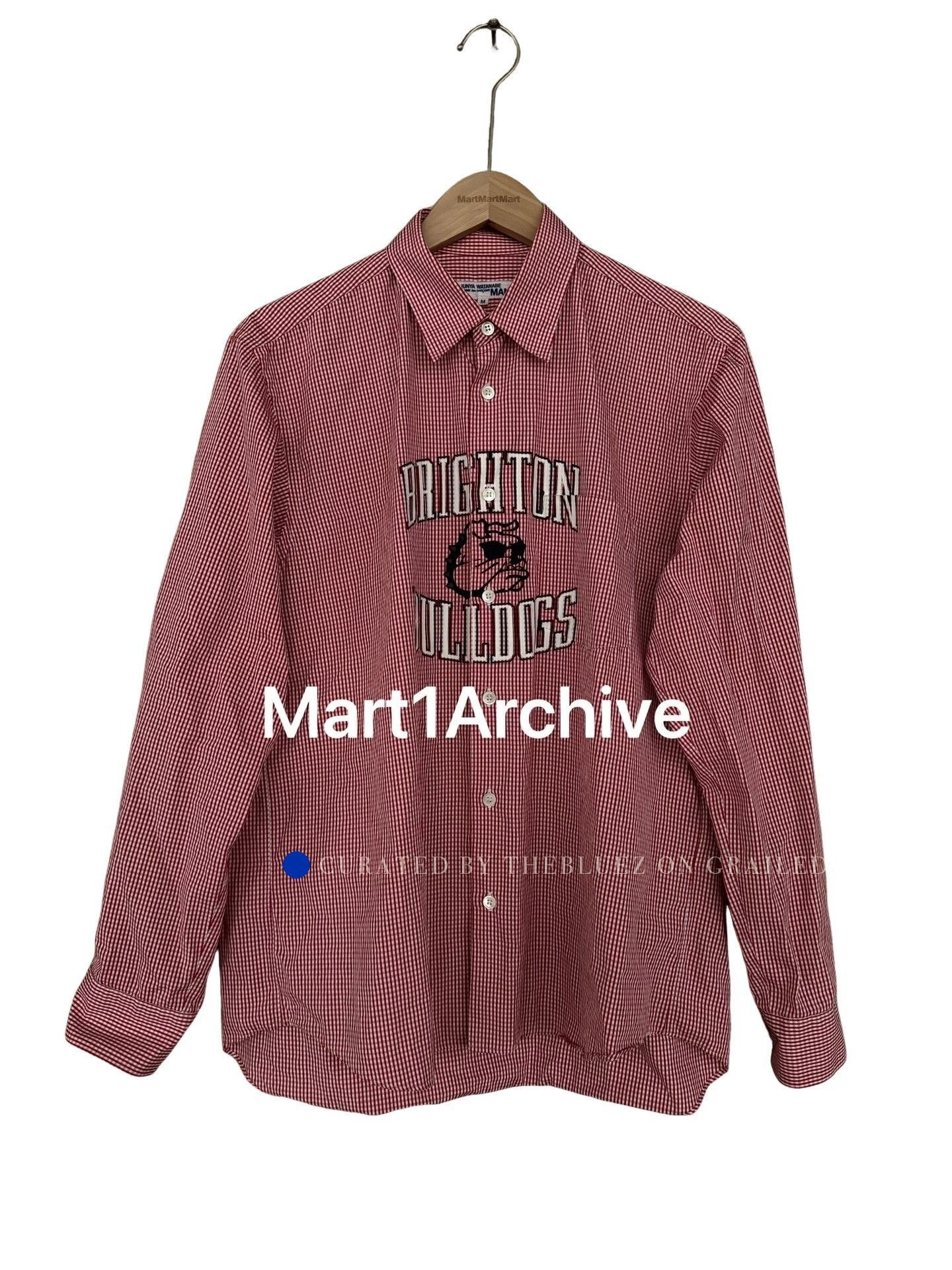 Junya Watanabe Red Gingham 'Brighton Bulldogs' Button-Up Shirt Size US M / EU 48-50 / 2 - 1 Thumbnail
