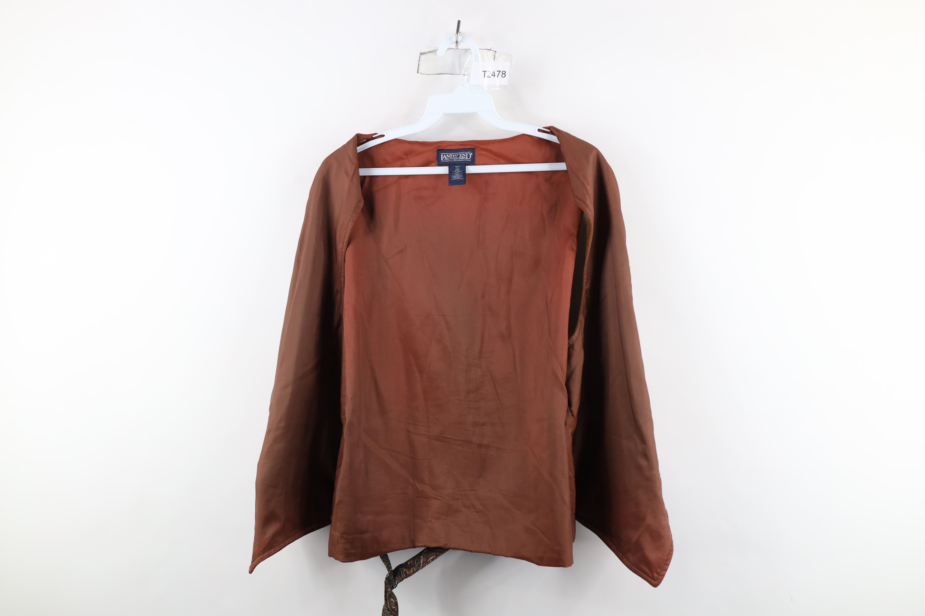 Lands' End × Vintage Vintage 90s Lands End Buckle Back Suede Leather Vest Jacket Size US XL / EU 56 / 4 - 11 Thumbnail