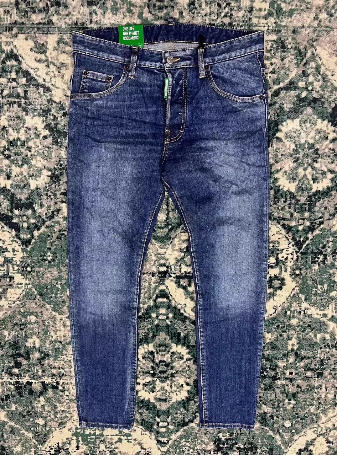 Dsquared2 Dsquared2 Smurfs Skater 9-Cropped Slim Mid-Rise Size US 28 / EU 44 - 1 Thumbnail