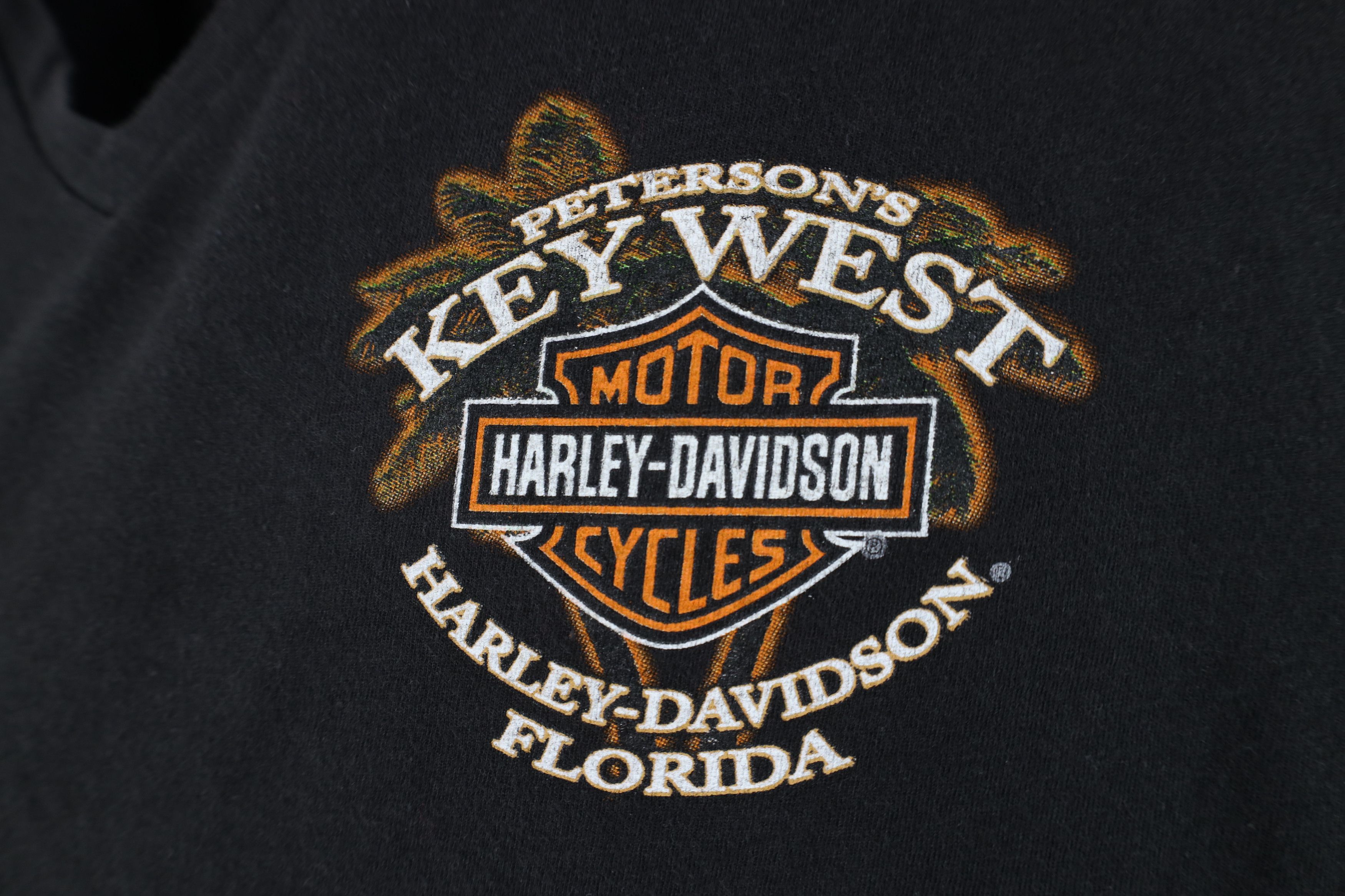 Harley Davidson Vintage Y2K Harley Davidson Spell Key West Florida T-Shirt Size XXL / US 16-18 / IT 52-54 - 4 Thumbnail
