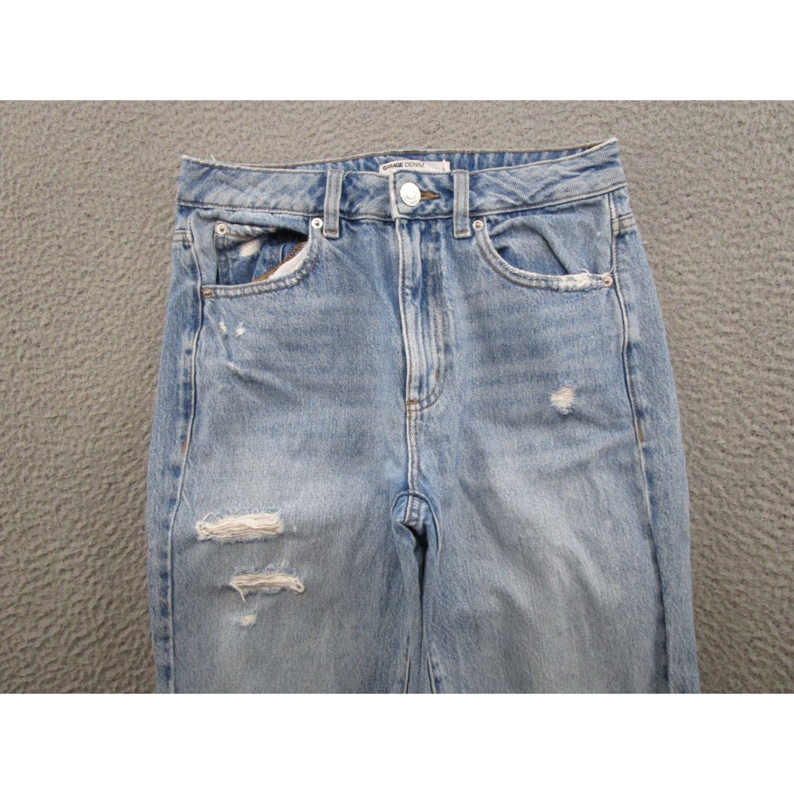 Garage Garage Denim High Rise Distressed Denim Mom Jeans Womens Size 3/26 Medium Wash Size 26" / US 2 / IT 38 - 3 Thumbnail