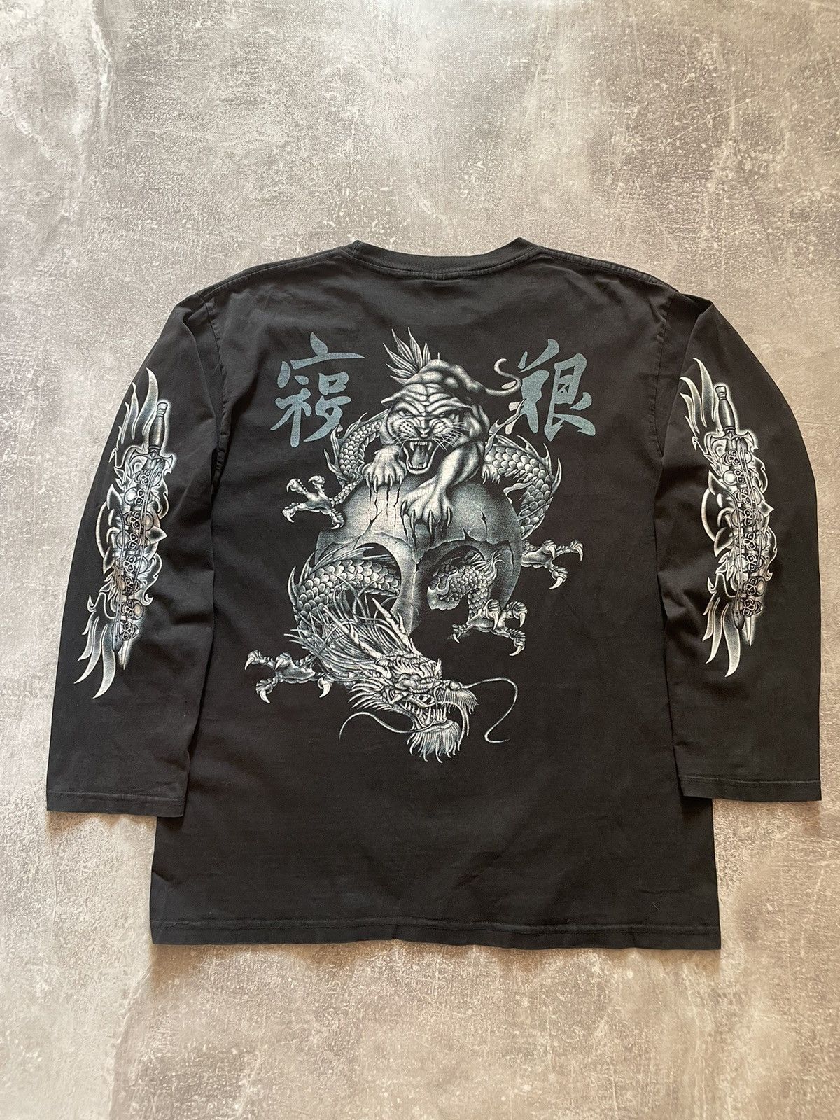Affliction × JNCO Vintage Affliction Style Dragon 🐉 Long Sleeve Shirt Size US XL / EU 56 / 4 - 1 Thumbnail