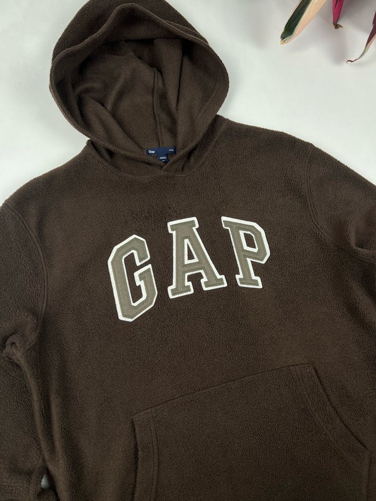 Gap × Vintage Gap Hoodie Brown Big Logo fleece Size XS / US 0-2 / IT 36-38 - 3 Thumbnail