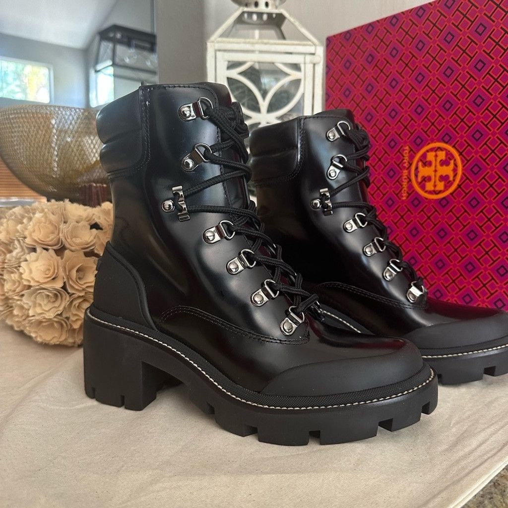 Tory Burch New Tory Burch leather lug solo hiker boots Size US 7 / IT 37 - 3 Thumbnail