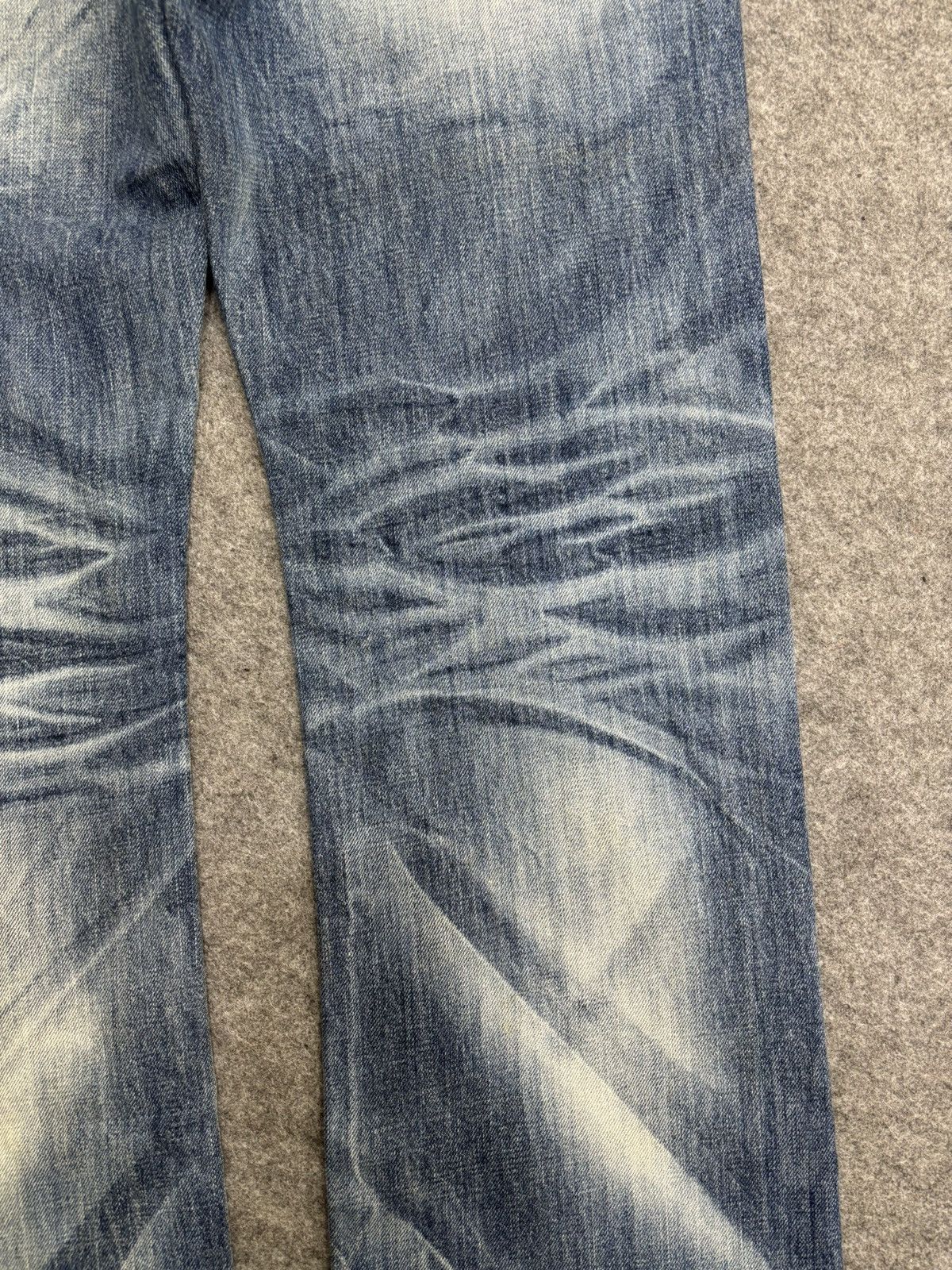 Japanese Brand 💥Sick Fades💥improves Distressed Heavy Art Fades Denim F534 Size US 33 - 12 Thumbnail