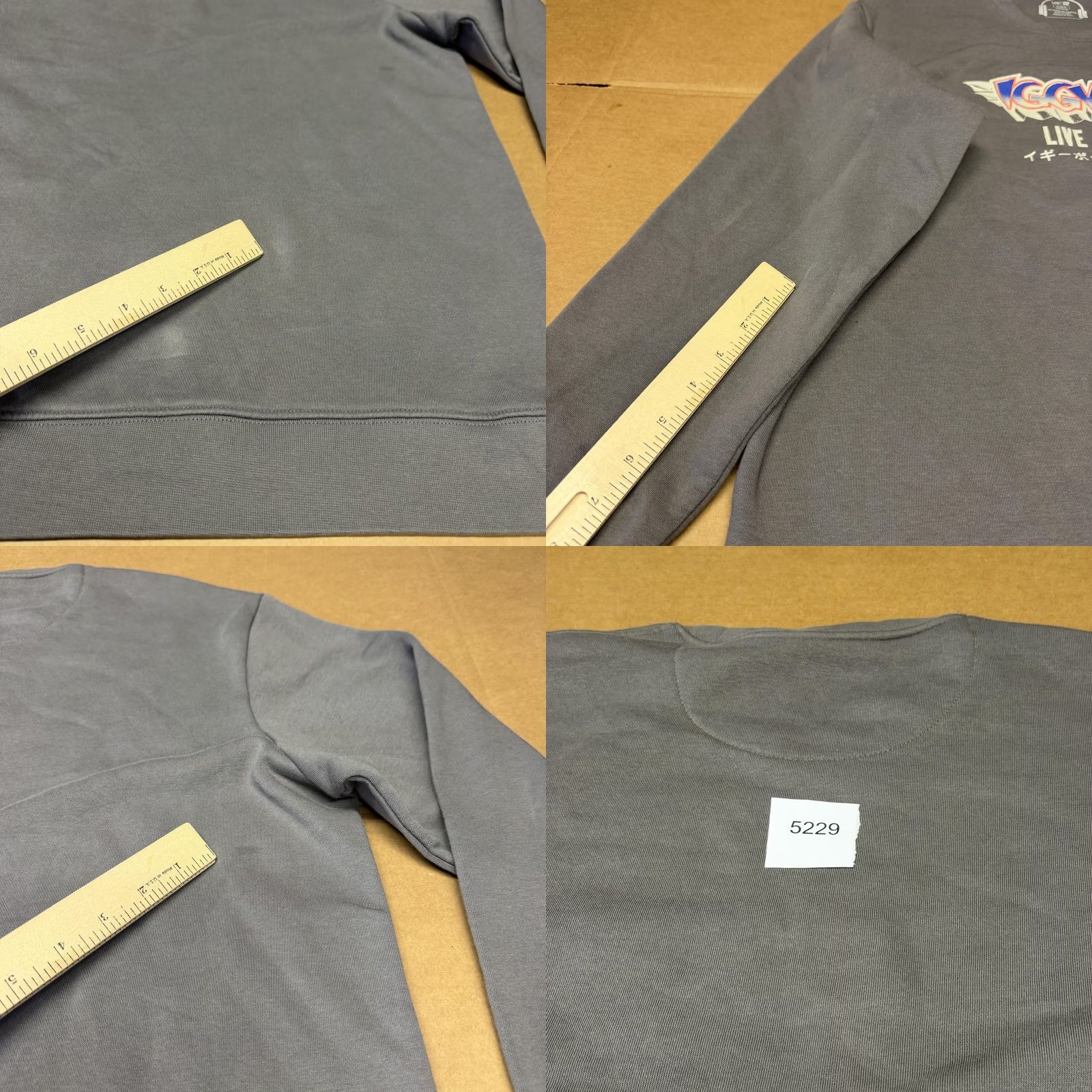 Lee Lee Sweatshirt Mens XL Gray Iggy Pop Live In Tokyo 1983 Graphic Rock Music Shirt Size US XL / EU 56 / 4 - 8 Thumbnail