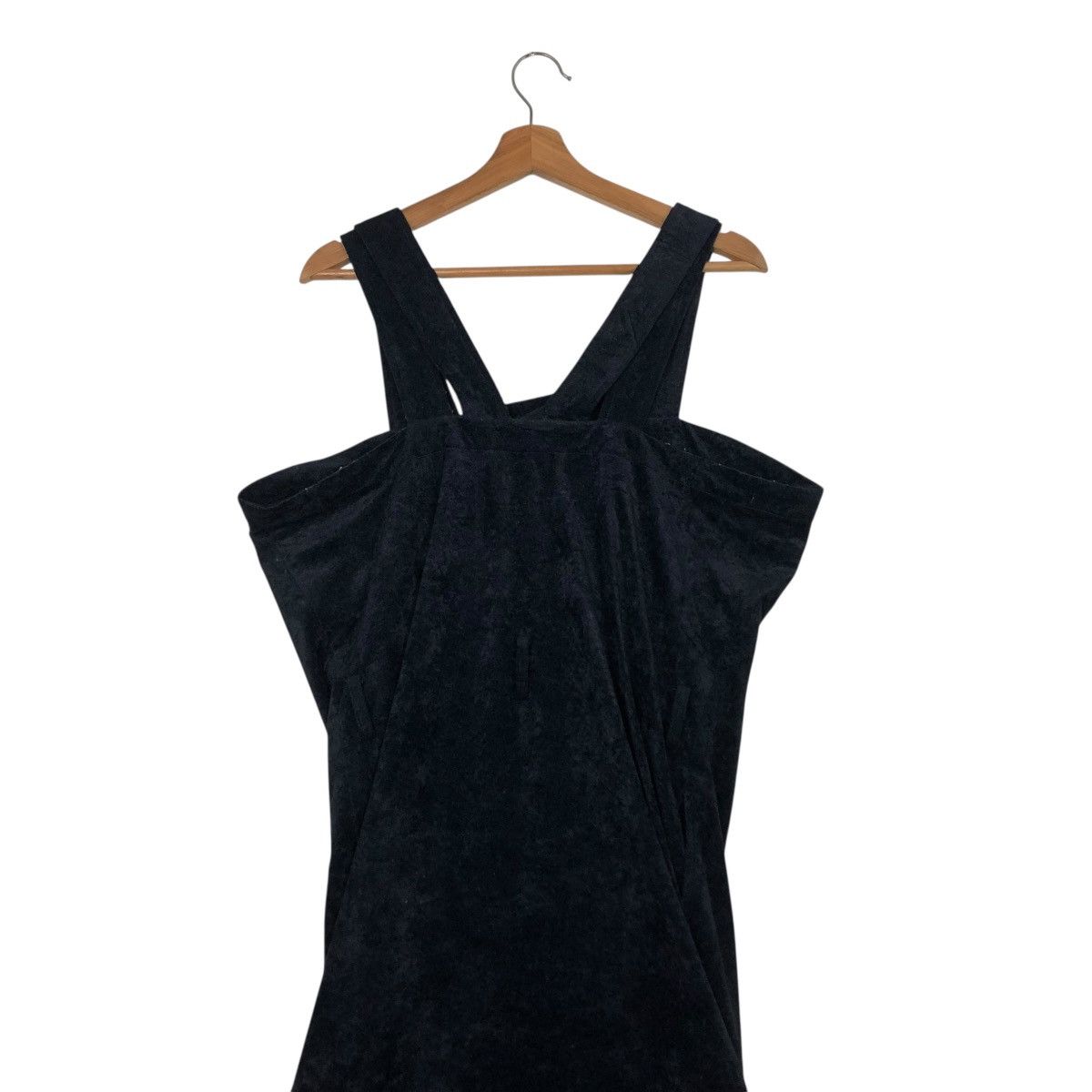 Comme des Garcons 🔥VINTAGE COMME DES GARCONS MIDI DRESS VELVET RICH BLACK Size M / US 6-8 / IT 42-44 - 21 Thumbnail