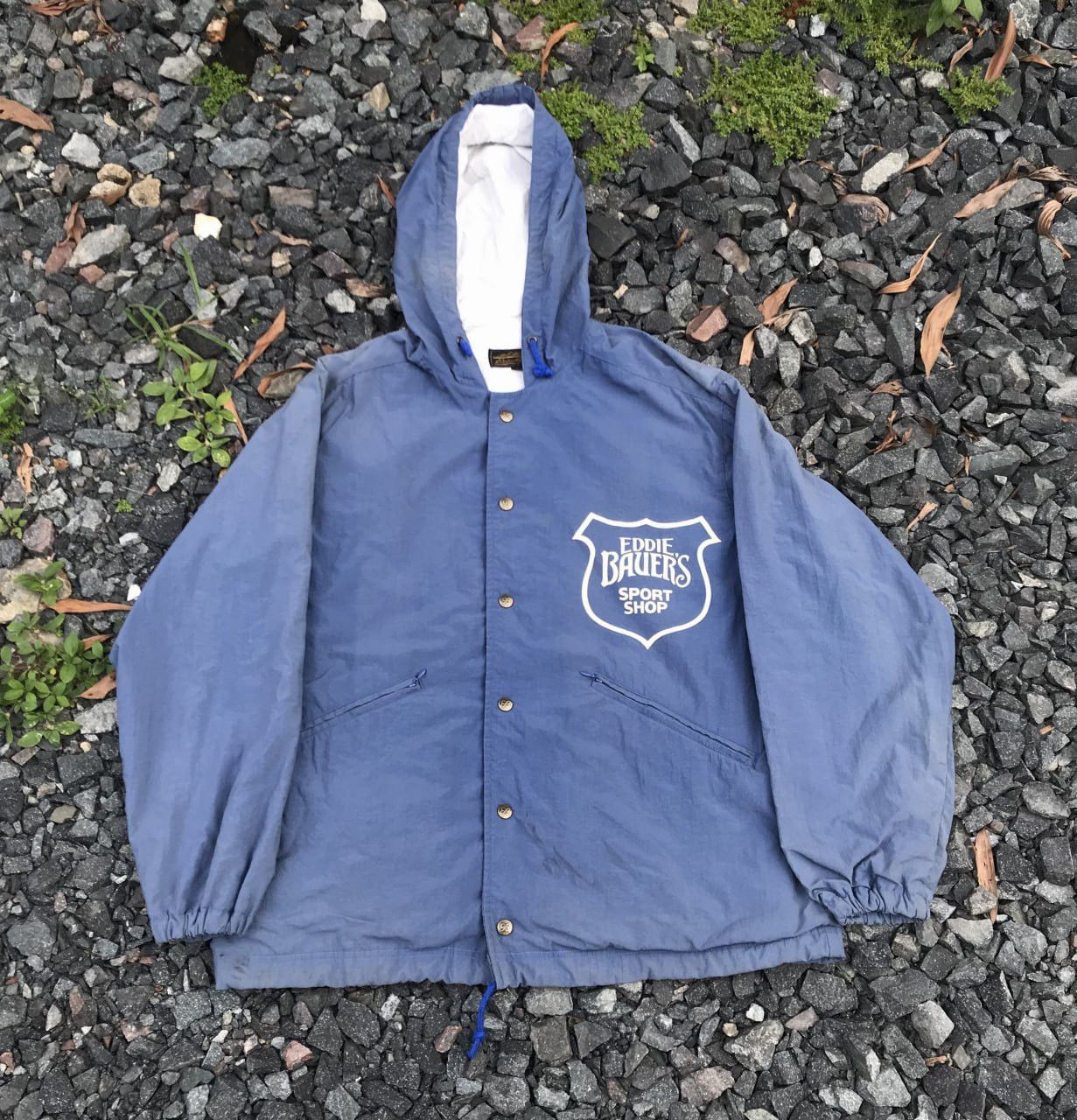 Eddie Bauer × Vintage VINTAGE 90S EDDIE BAUER FADED JACKET HOODIE Size US L / EU 52-54 / 3 - 3 Thumbnail