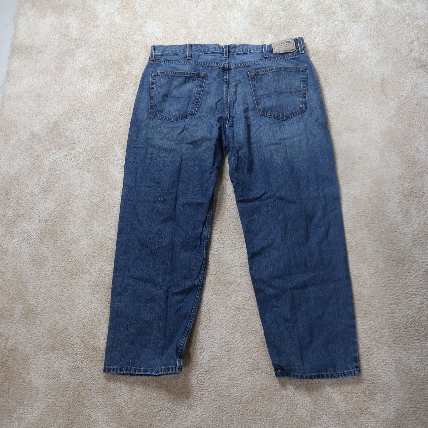 Levi's Levi's Signature Relaxed Straight Leg Jeans Men's 42x30 Blue Denim Baggy Size US 42 / EU 58 - 7 Thumbnail
