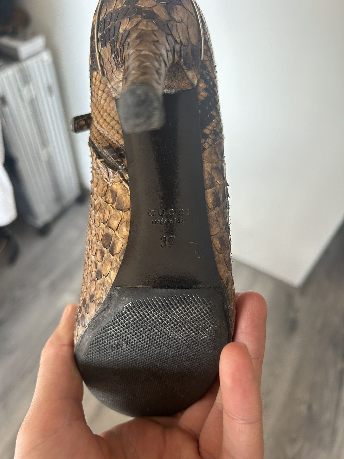 Gucci Gucci Tom Ford Era Python Leather Ankle Boots - Size 37 Size US 7 / IT 37 - 7 Thumbnail