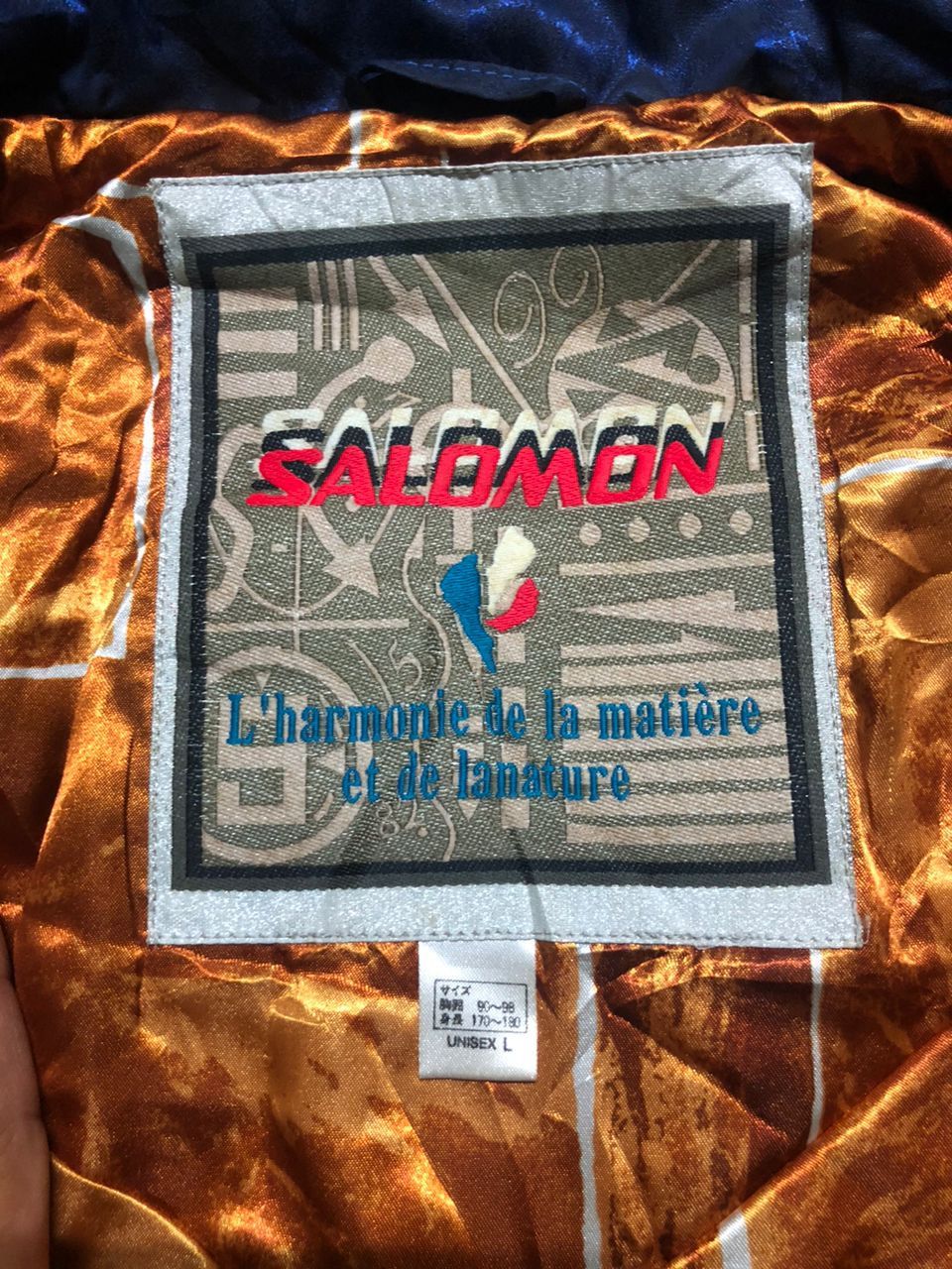 Salomon Vintage SALOMON FRANCE SKI GEAR AOP Winter Jacket Size US L / EU 52-54 / 3 - 15 Thumbnail
