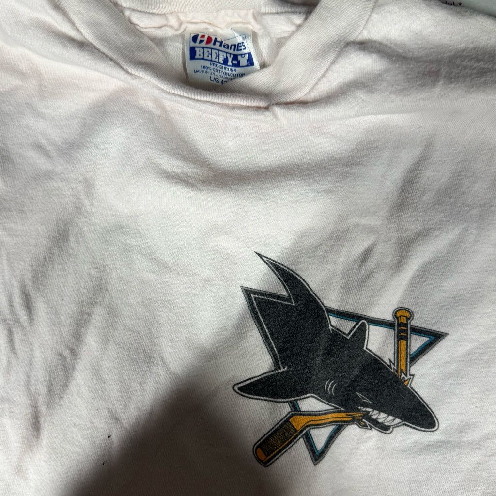 Fairplay 90s Vintage NHL San Jose Sharks First Season T-Shirt Medium Size US L / EU 52-54 / 3 - 4 Thumbnail