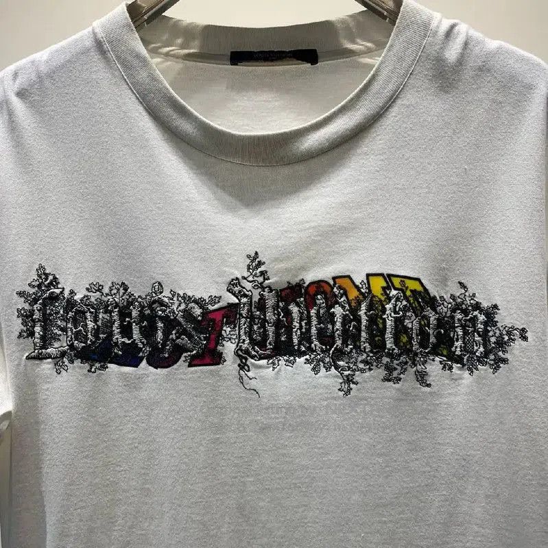 Louis Vuitton Louis Vuitton Men's XL White Cotton T-Shirt . Size US XL / EU 56 / 4 - 5 Thumbnail