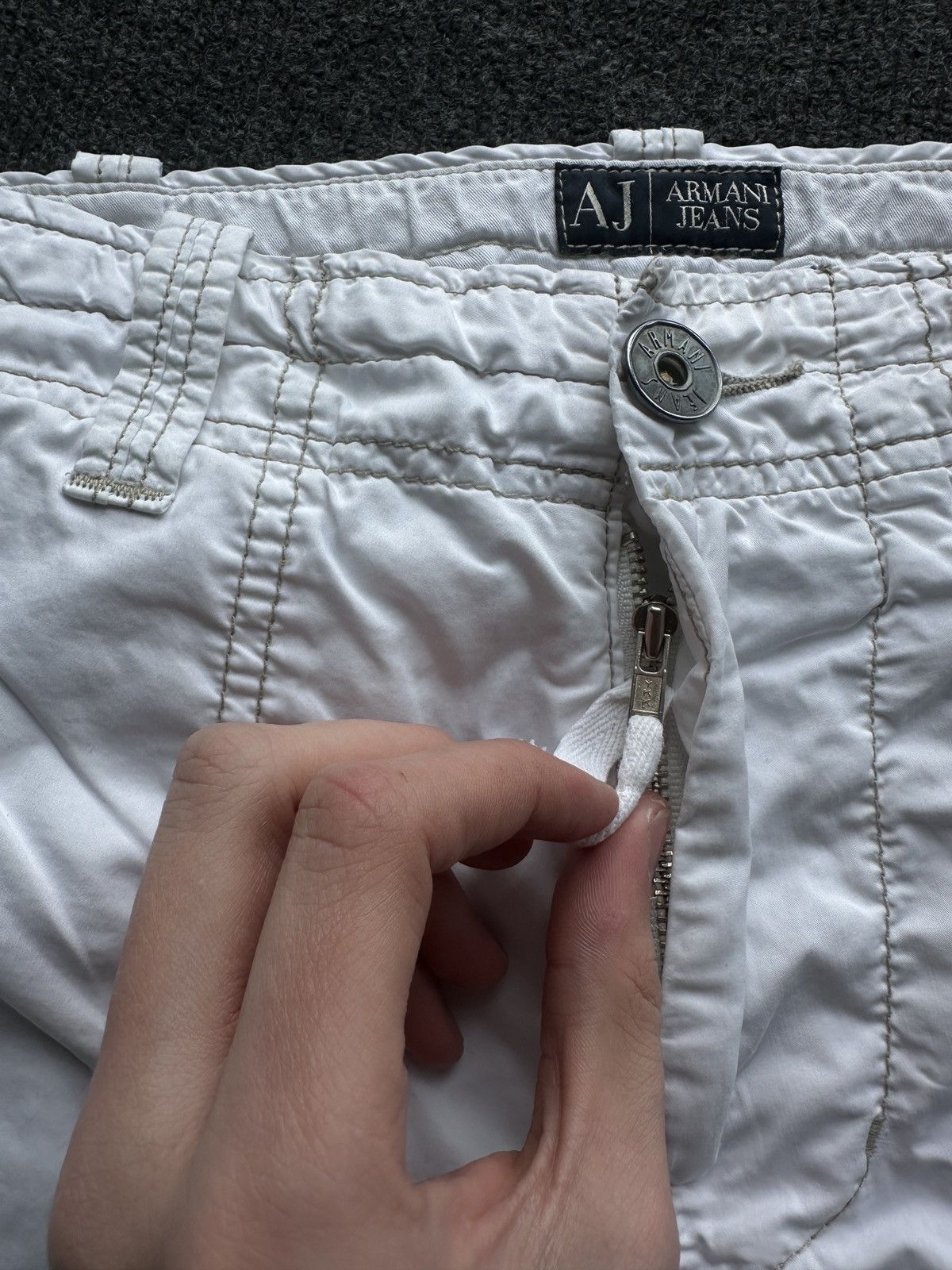 Armani ARMANI JEANS 🚨 CARGO WHITE PANTS LUXURY PANTS MULTIPOCKET Size US 32 / EU 48 - 12 Thumbnail