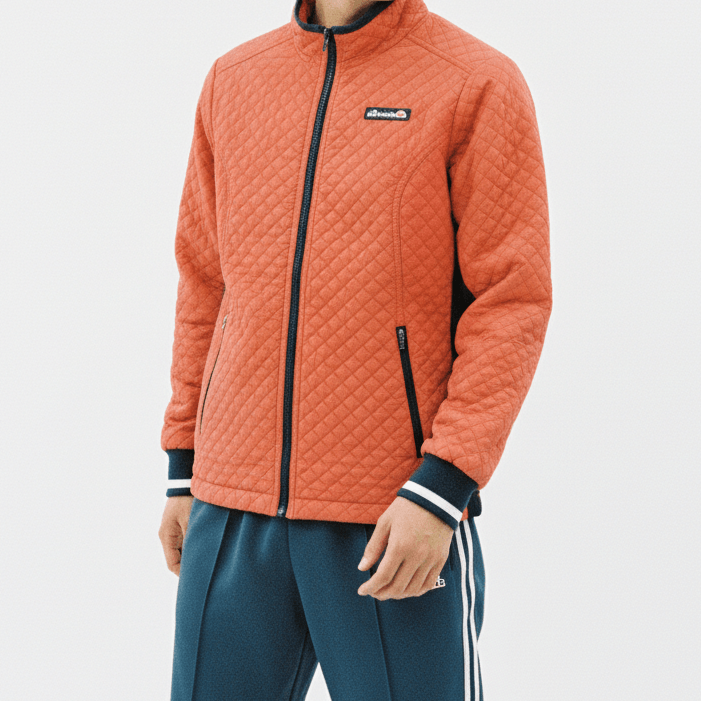 Vintage Ellesse Sportswear Quilted Sweater Light Jacket