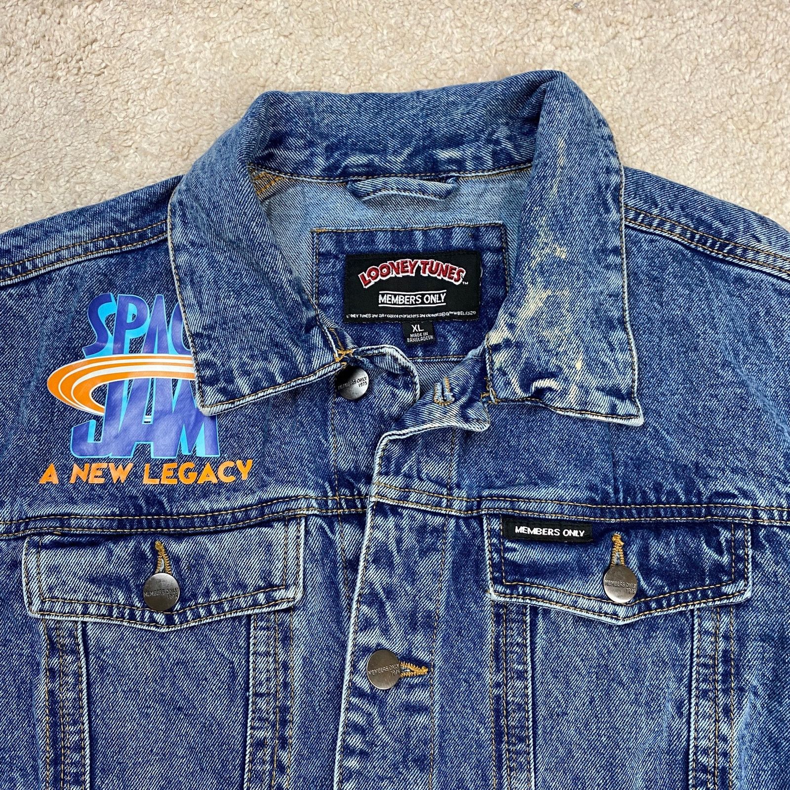 Members Only Members Only Space Jam A New Legacy Denim Jacket Size XL Size US XL / EU 56 / 4 - 3 Thumbnail