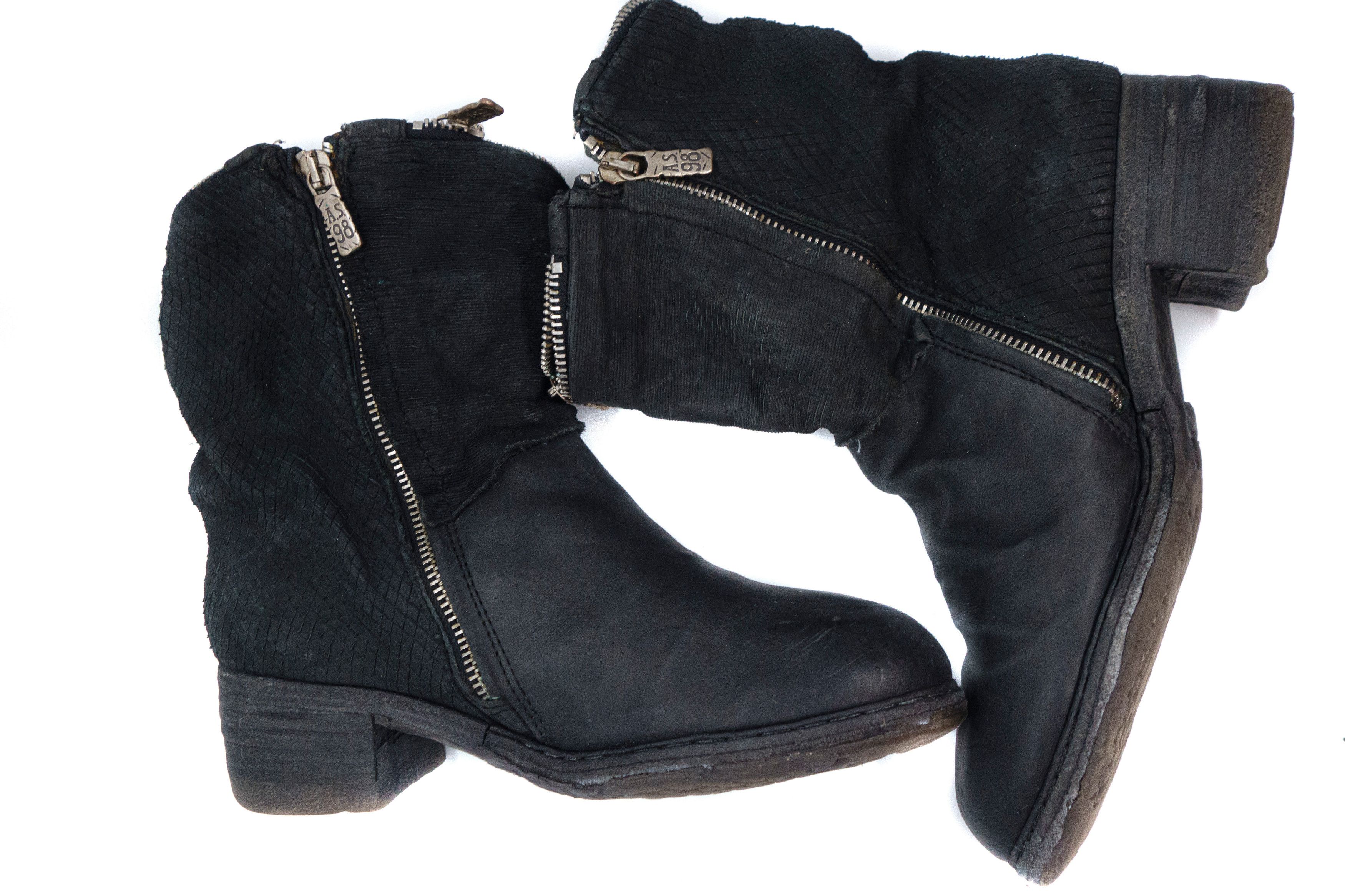 A.S.98 A.S.98 Upper Zippers Leather Boots Size US 8 / IT 38 - 5 Thumbnail
