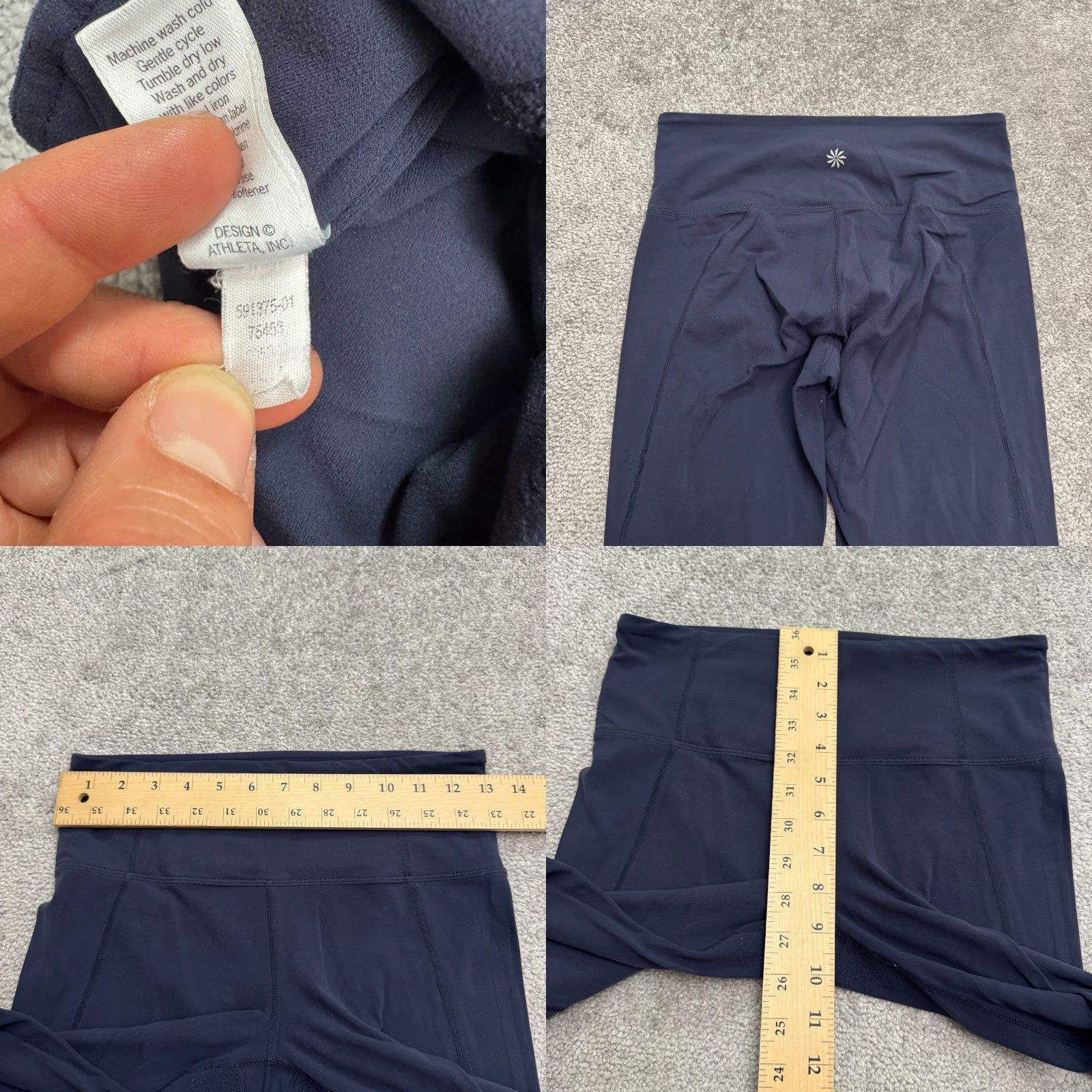 Athleta VINTAGE Athleta Women’s Cropped Leggings S Blue Active Yoga Comfortable Performance Activewear Size 28" / US 6 / IT 42 - 8 Thumbnail