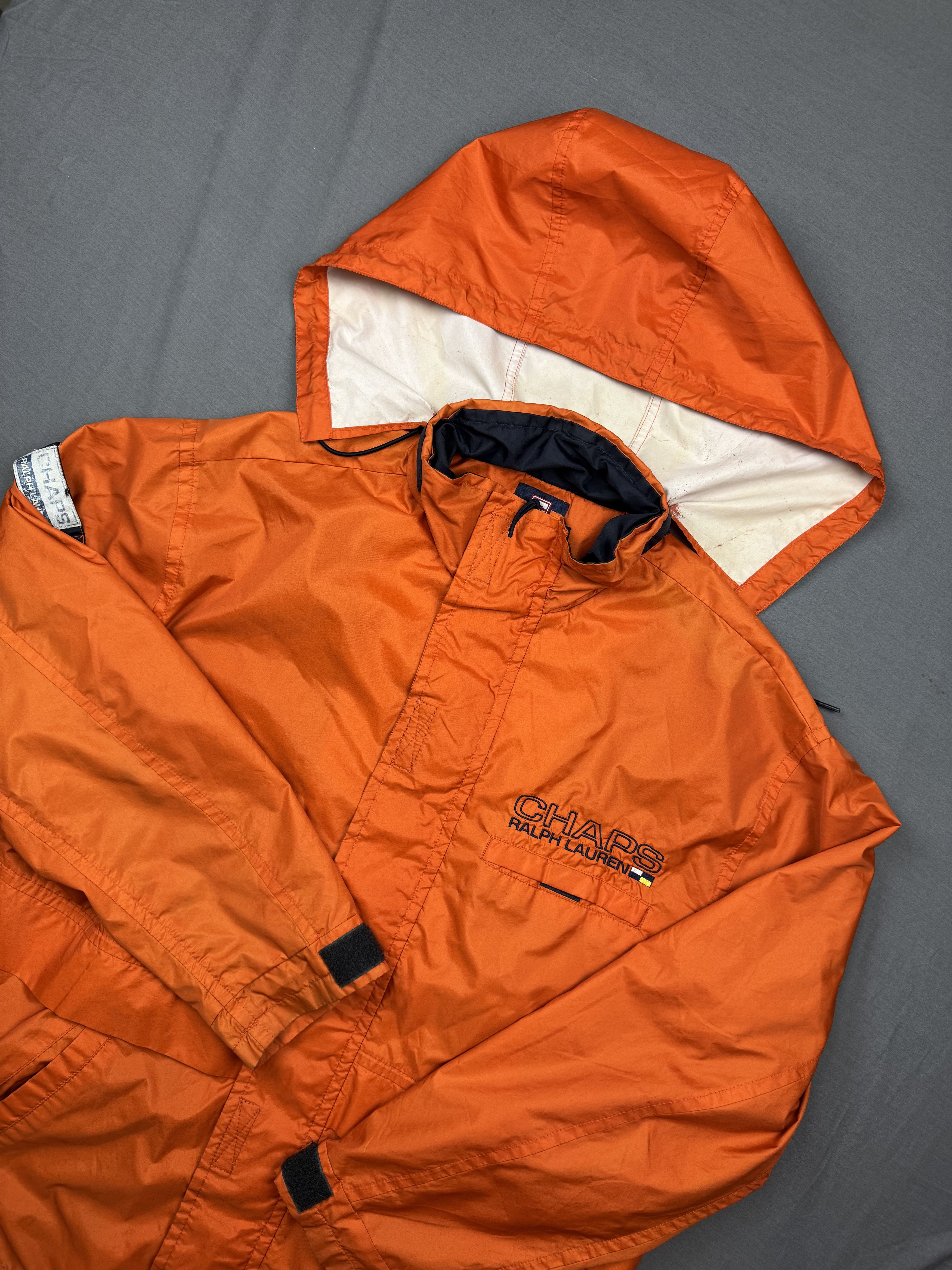 Ralph Lauren Vintage 90s Chaps Ralph Lauren Windbreaker Jacket Hoodie Size US M / EU 48-50 / 2 - 1 Thumbnail