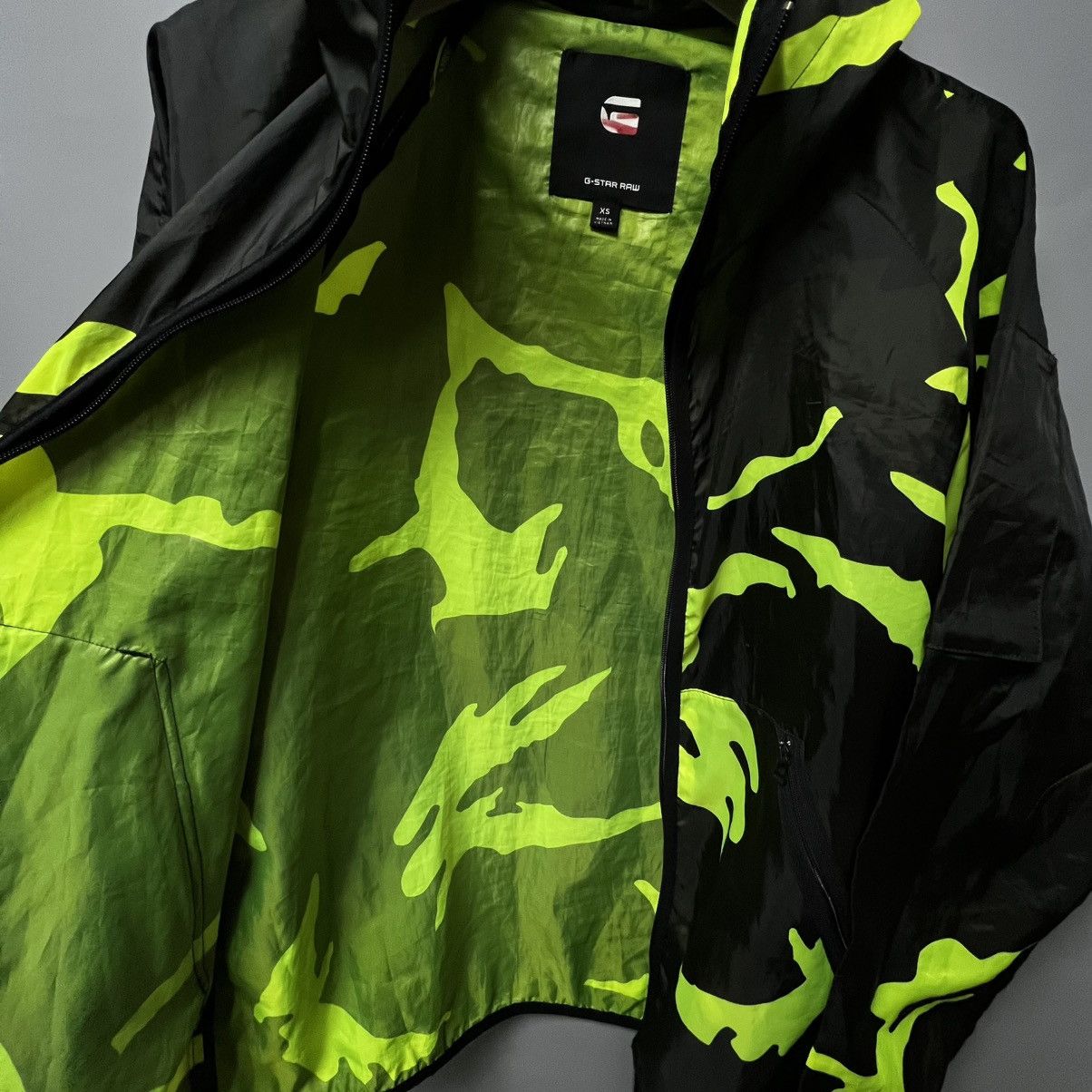 G-Star G-Star Raw Men's Strett Neon Camouflage Hooded Jacket y2k Size US XS / EU 42 / 0 - 18 Thumbnail