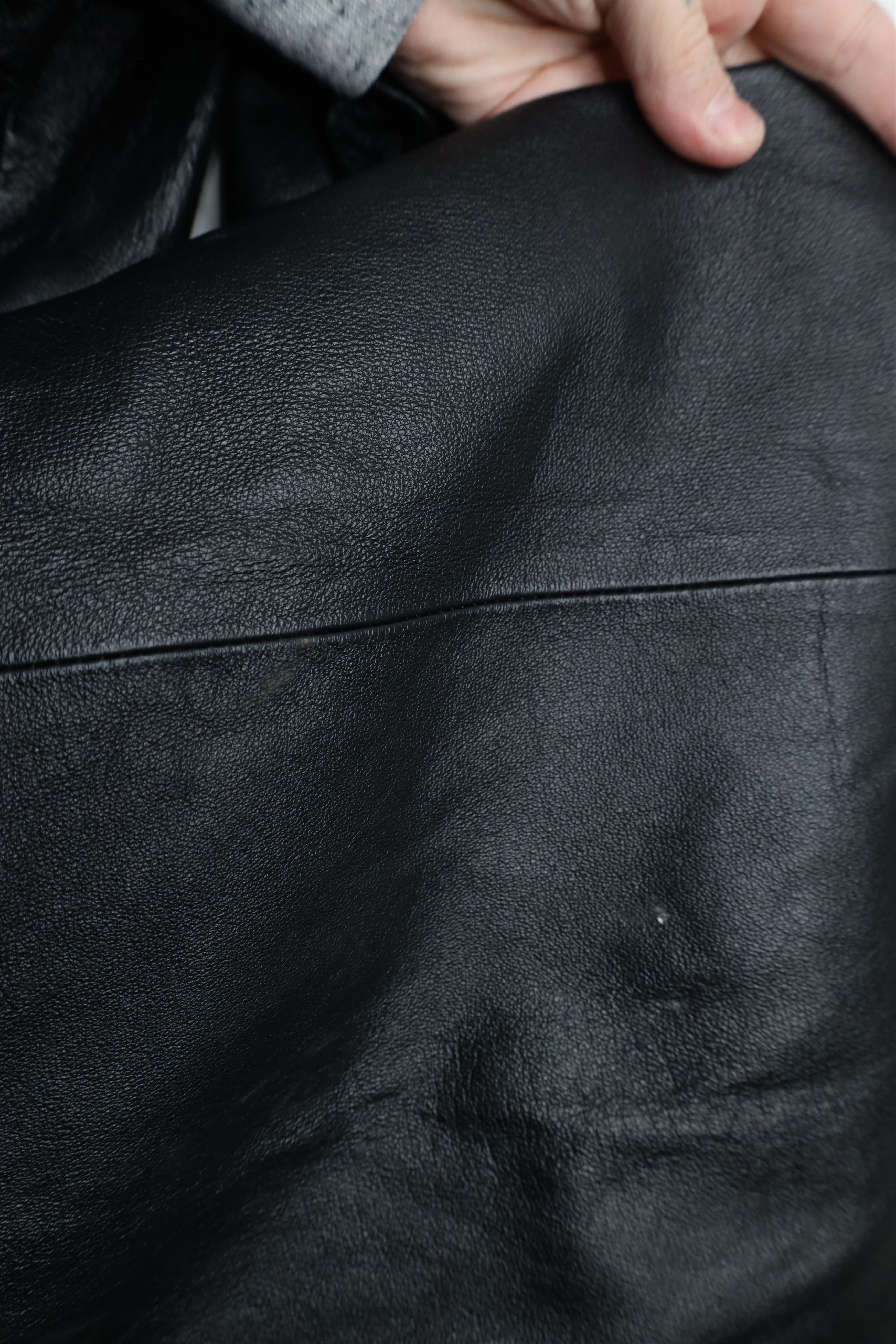 Vintage Vintage 90s Streetwear Goth Leather Trench Coat Black Size M / US 6-8 / IT 42-44 - 7 Thumbnail