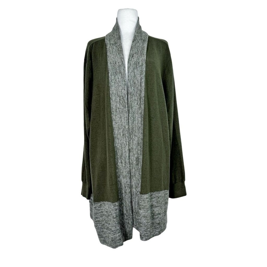 Other NWT URBAN FEM Women's Green/Grey Fleece Mid Length Coat 4XL Size 4XL / US 24-26 - 2 Thumbnail