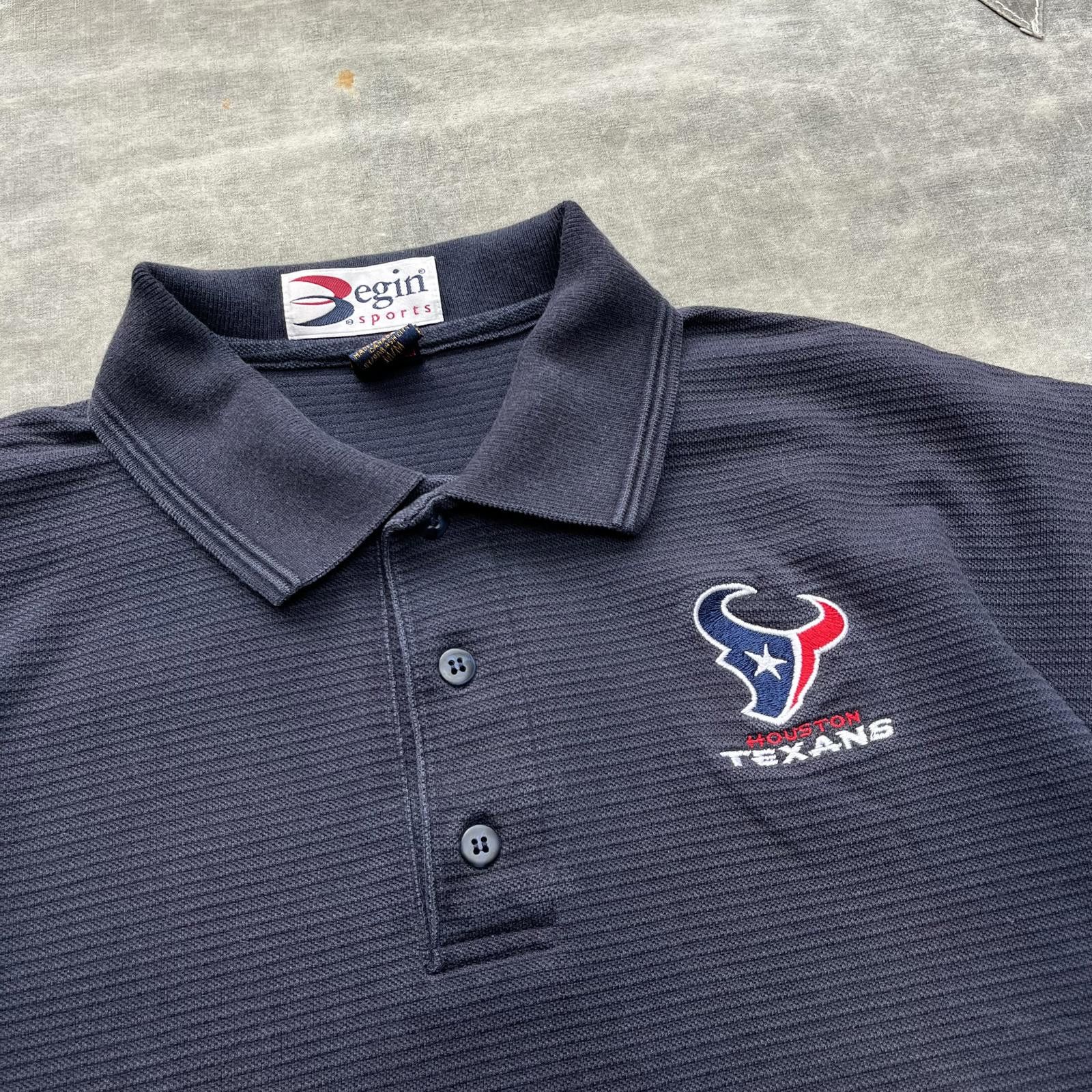 NFL × Vintage Vintage Y2K Houston Texans NFL Heavyweight Embroidered Polo Size US M / EU 48-50 / 2 - 2 Thumbnail
